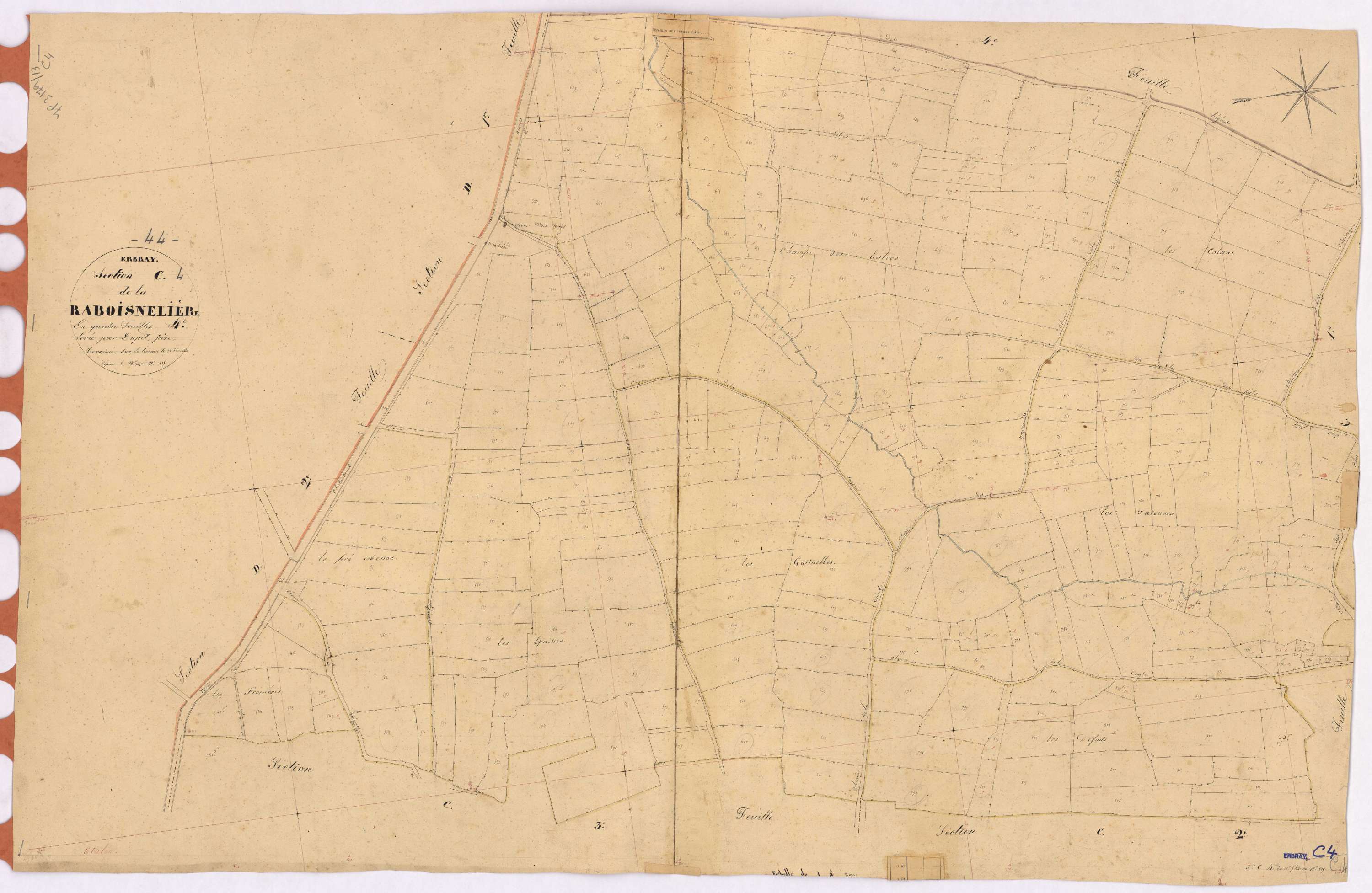 Erbray - Section C4 Raboisnelière (section de La) ; 542-815