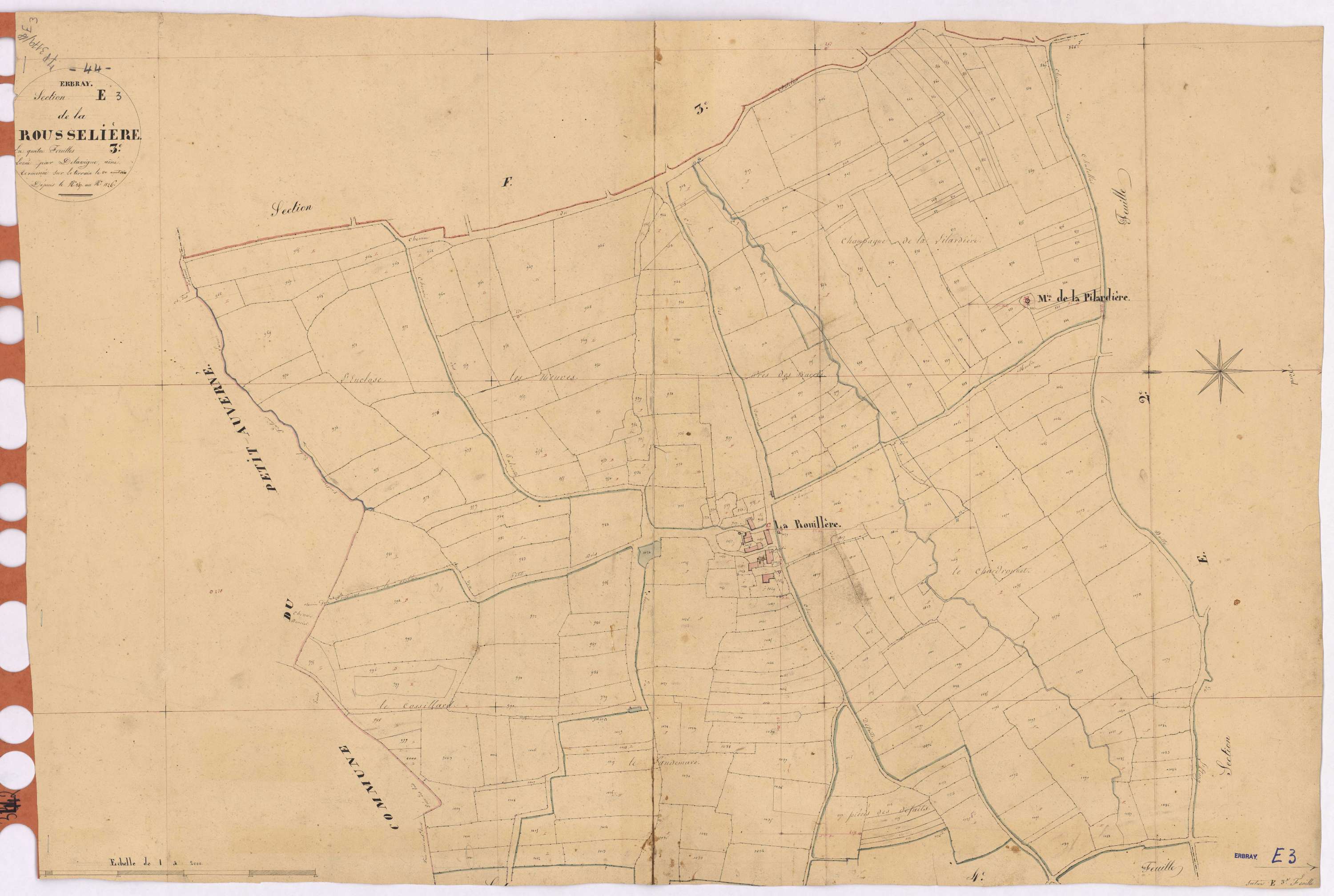 Erbray - Section E3 Rousselière (section de La) ; 847-1126