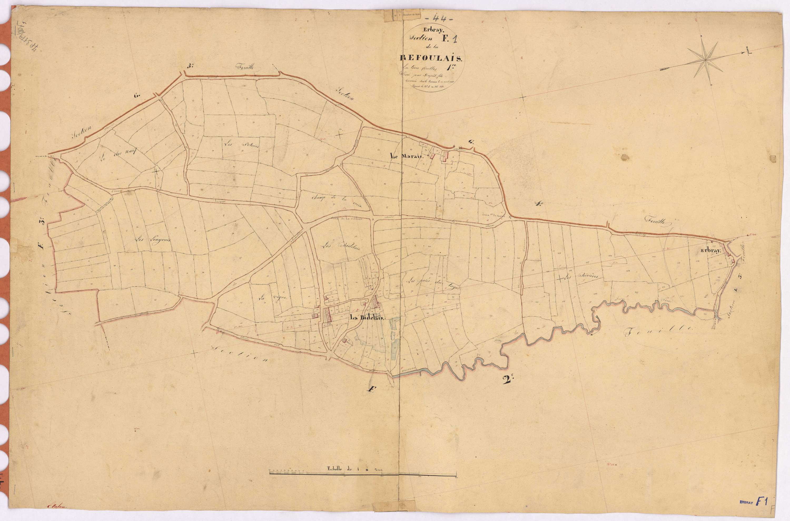 Erbray - Section F1 Refoulais (section de La) ; 1-241