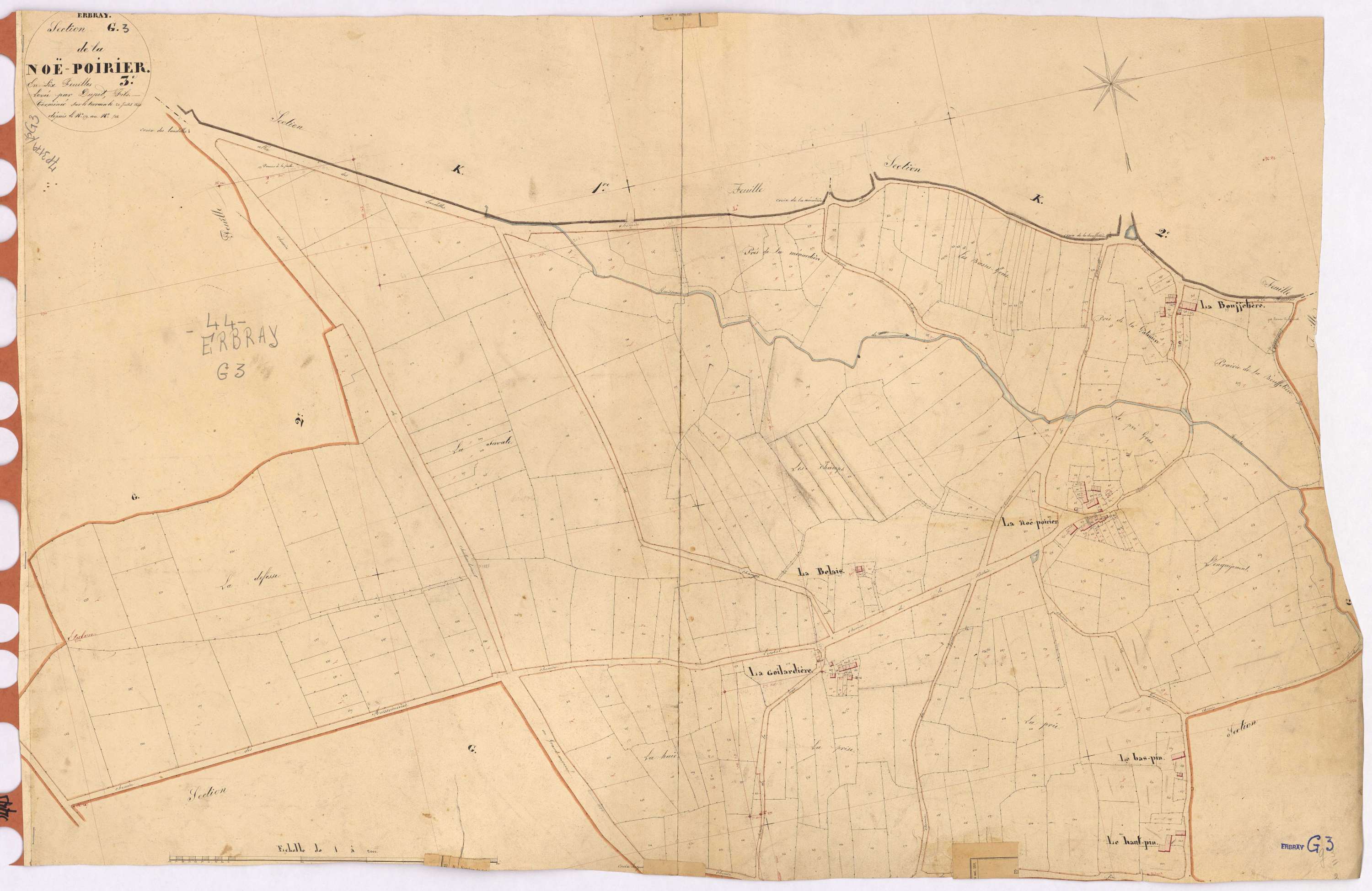 Erbray - Section G3 Noë Poirier (section de La) ; 179-508