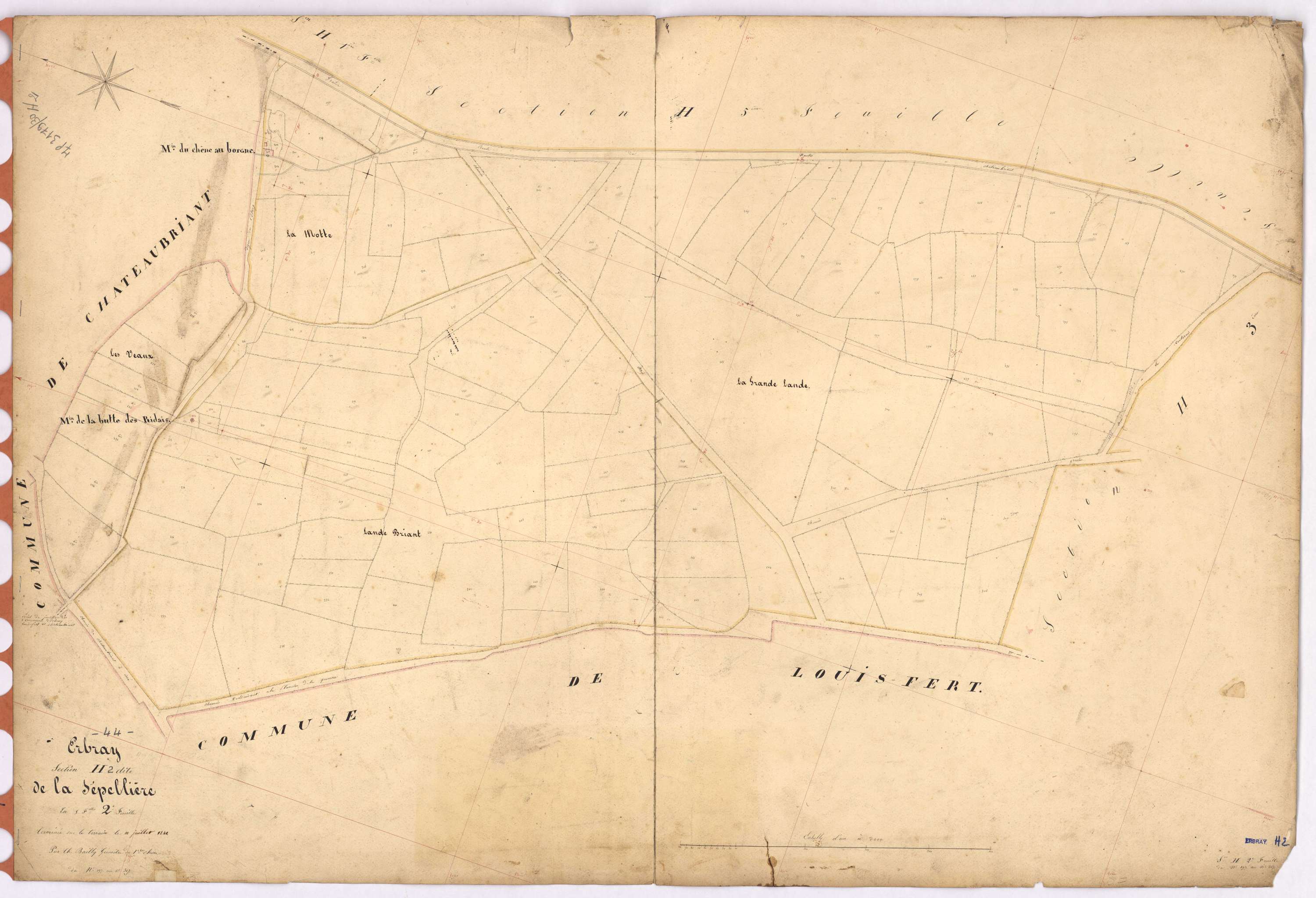 Erbray - Section H2 Sépellière (section de La) ; 197-307