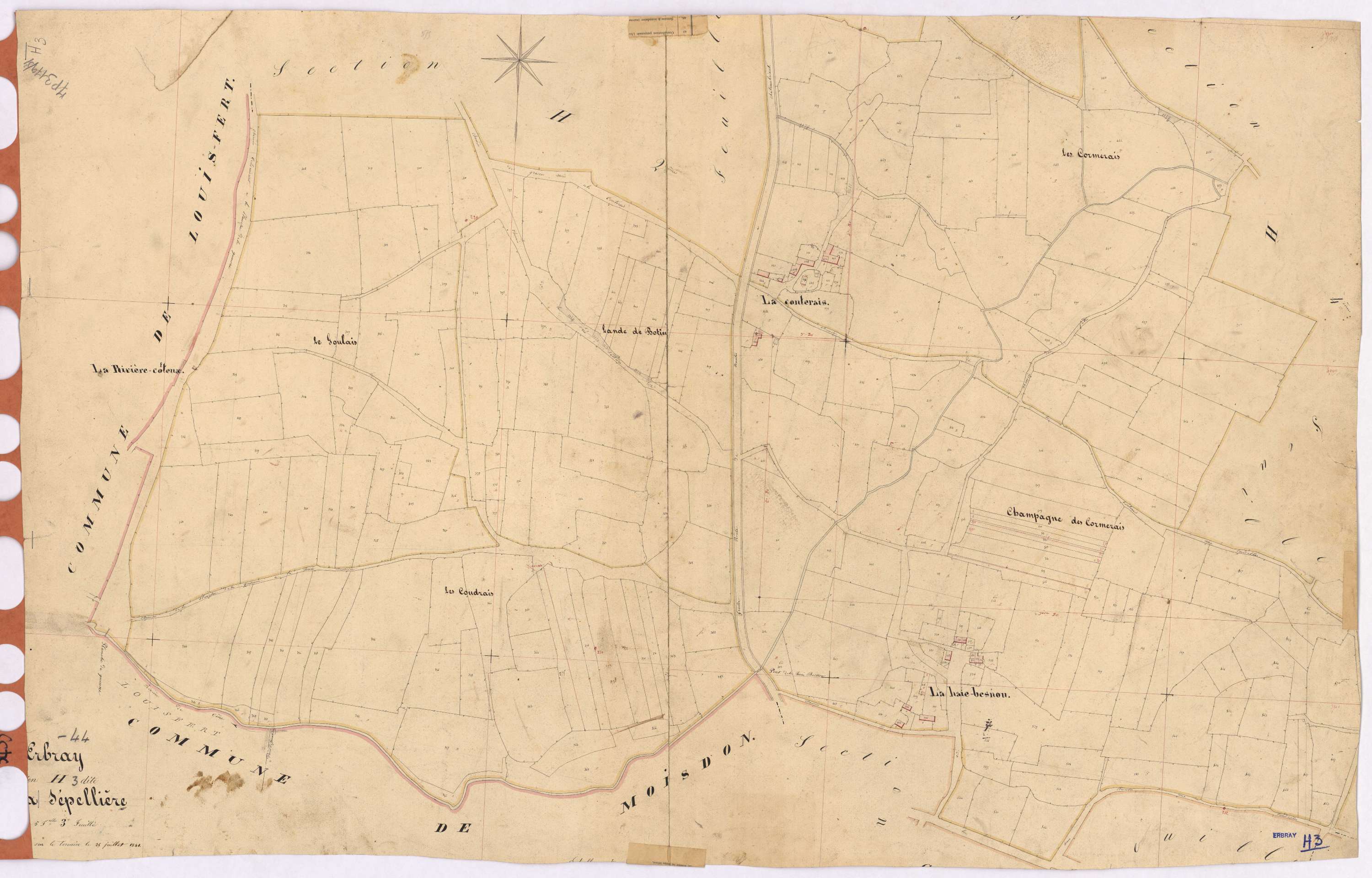 Erbray - Section H3 Sépellière (section de La) ; 308-570