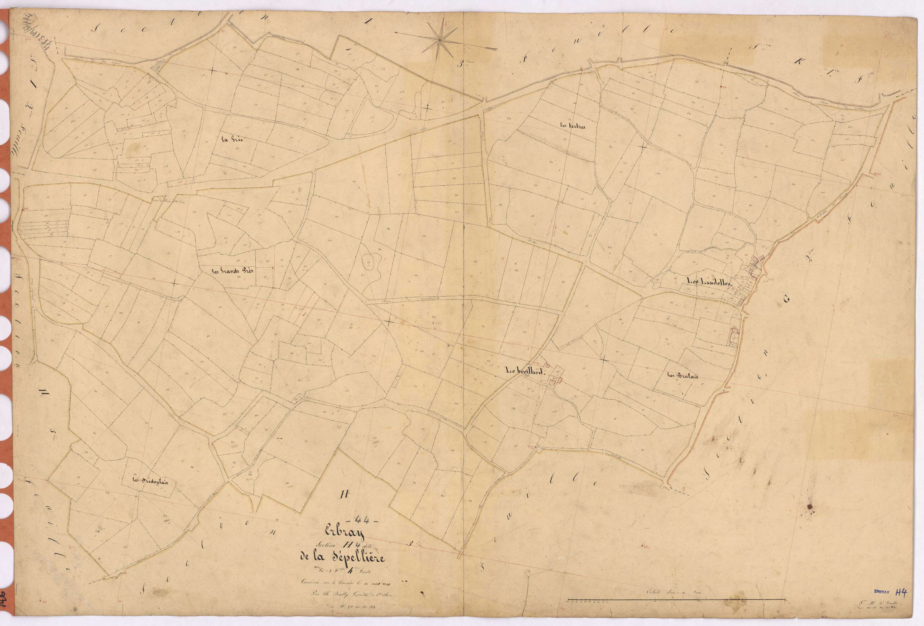 Erbray - Section H4 Sépellière (section de La) ; 571-864