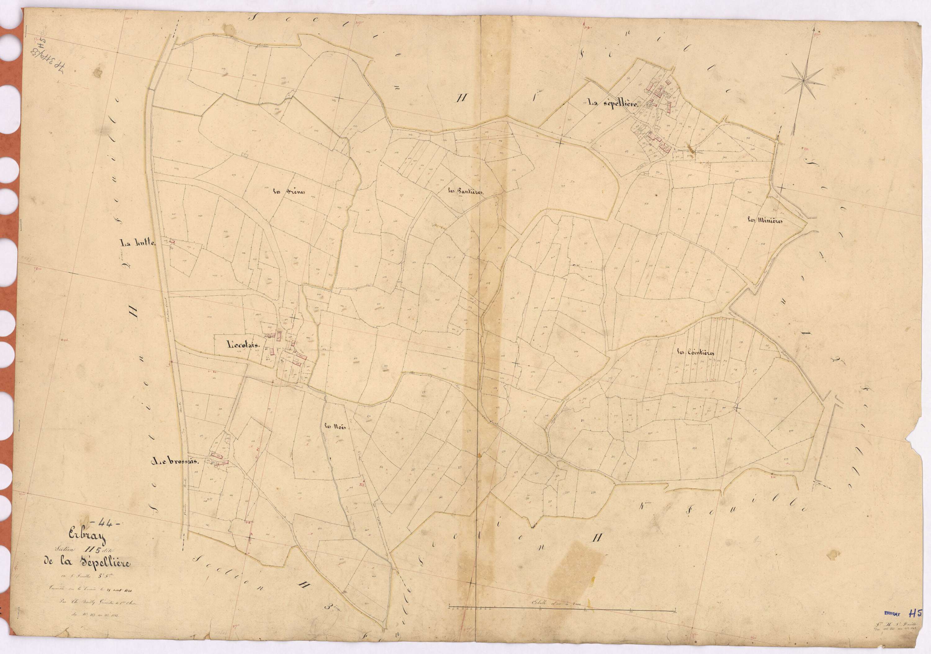 Erbray - Section H5 Sépellière (section de La) ; 865-1148