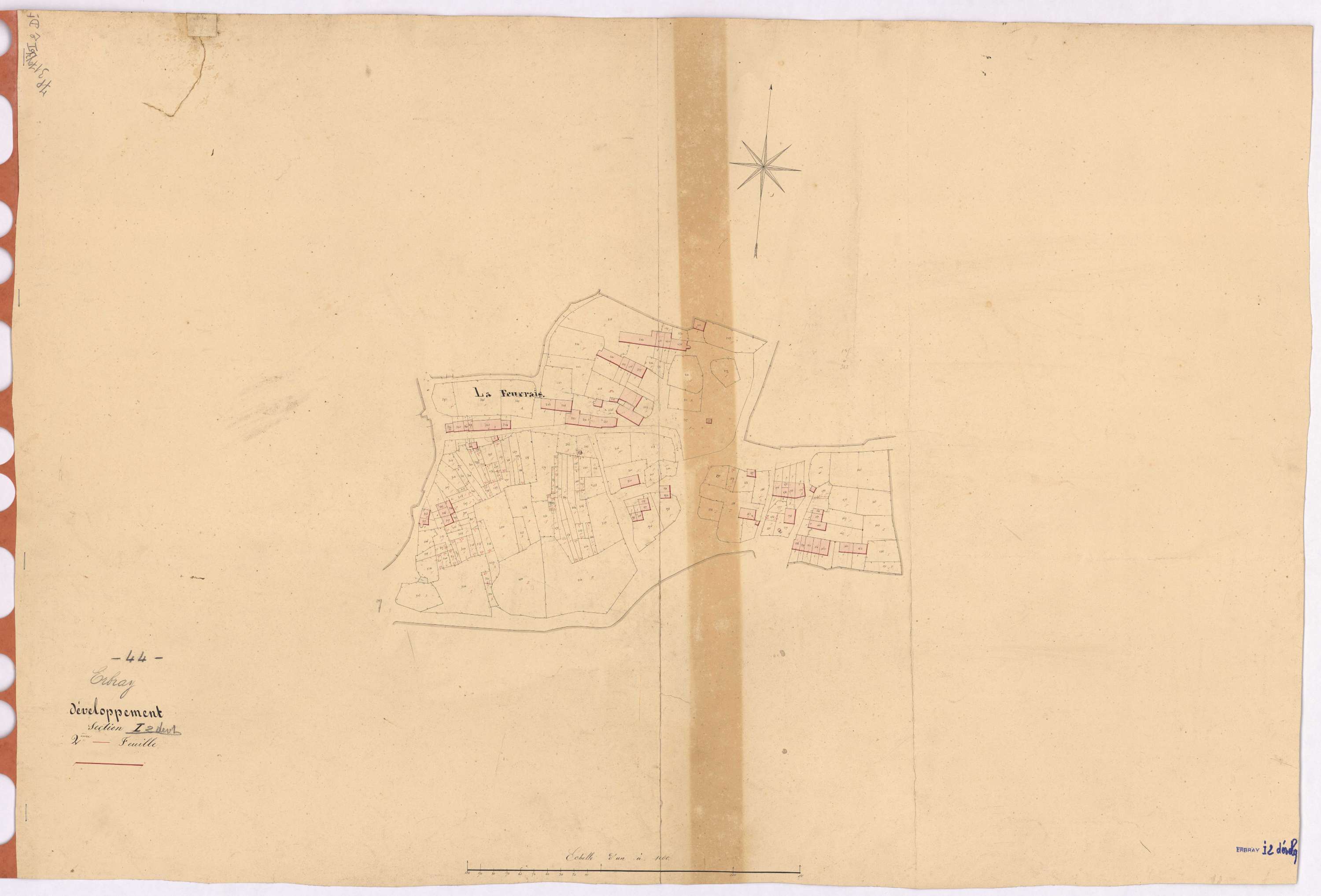 Erbray - Section I2 (développement) Feuvrais (section de La) ; 145-584 ; développement du village de La Feuvrais