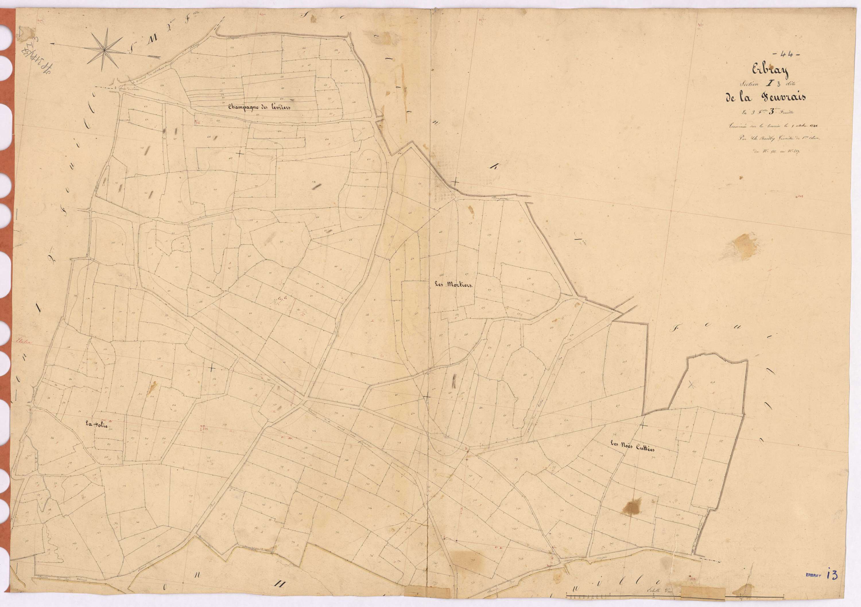 Erbray - Section I3 Feuvrais (section de La) ; 585-819