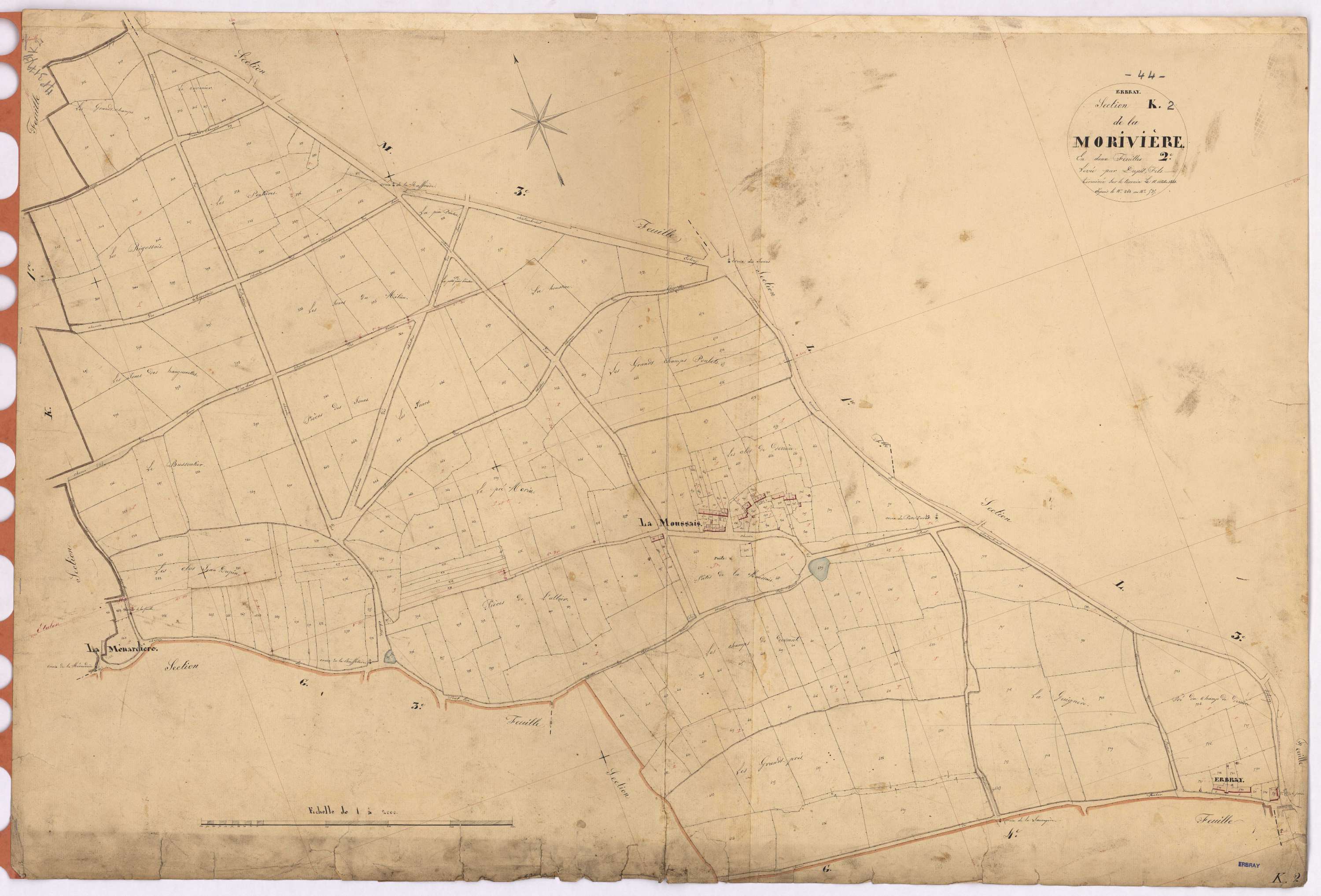 Erbray - Section K2 Morivière (section de La) ; 262-535