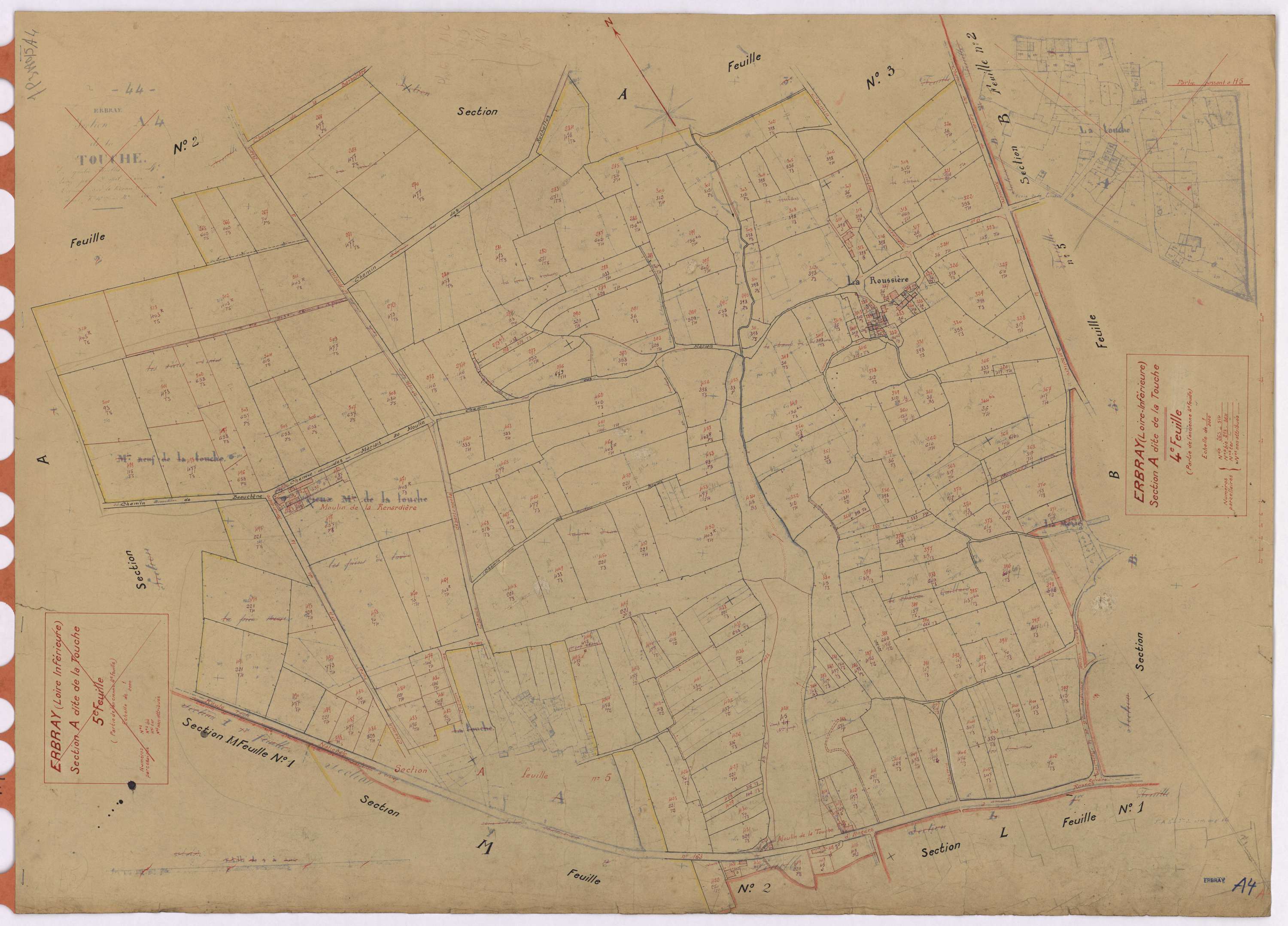 Erbray - Section A4 Touche (section de La) ; 265-514