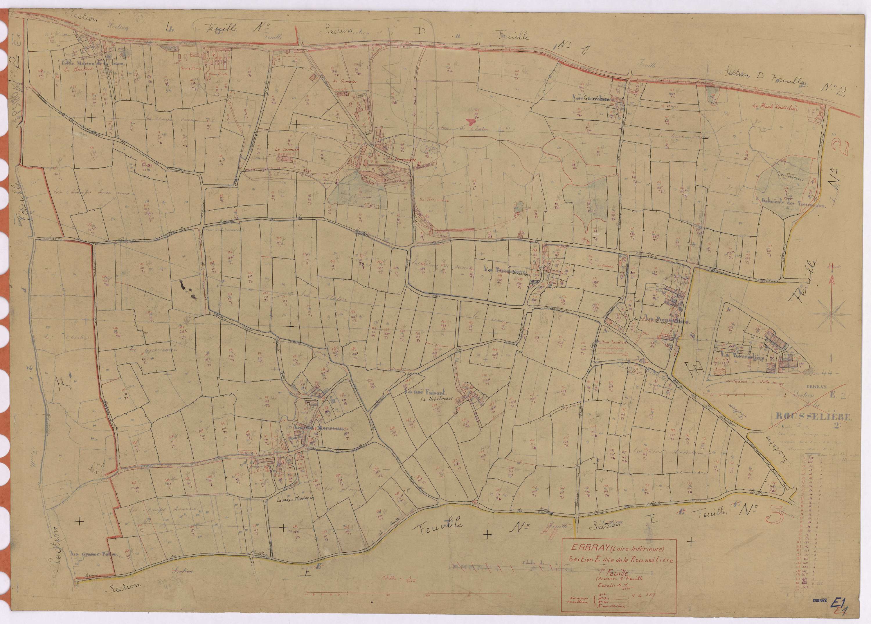 Erbray - Section E1 Rousselière (section de La) ; 1-357