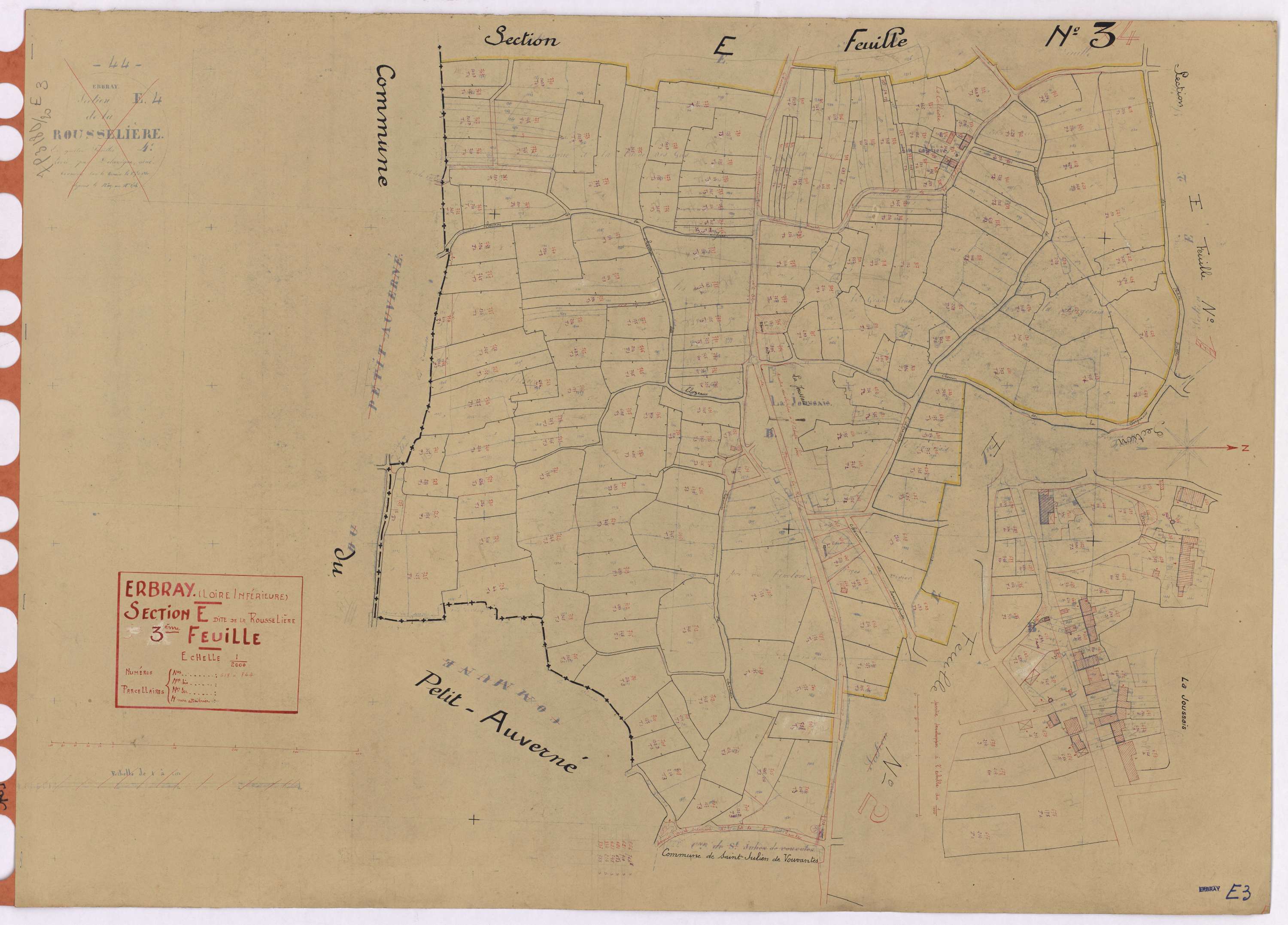 Erbray - Section E3 Rousselière (section de La) ; 618-844