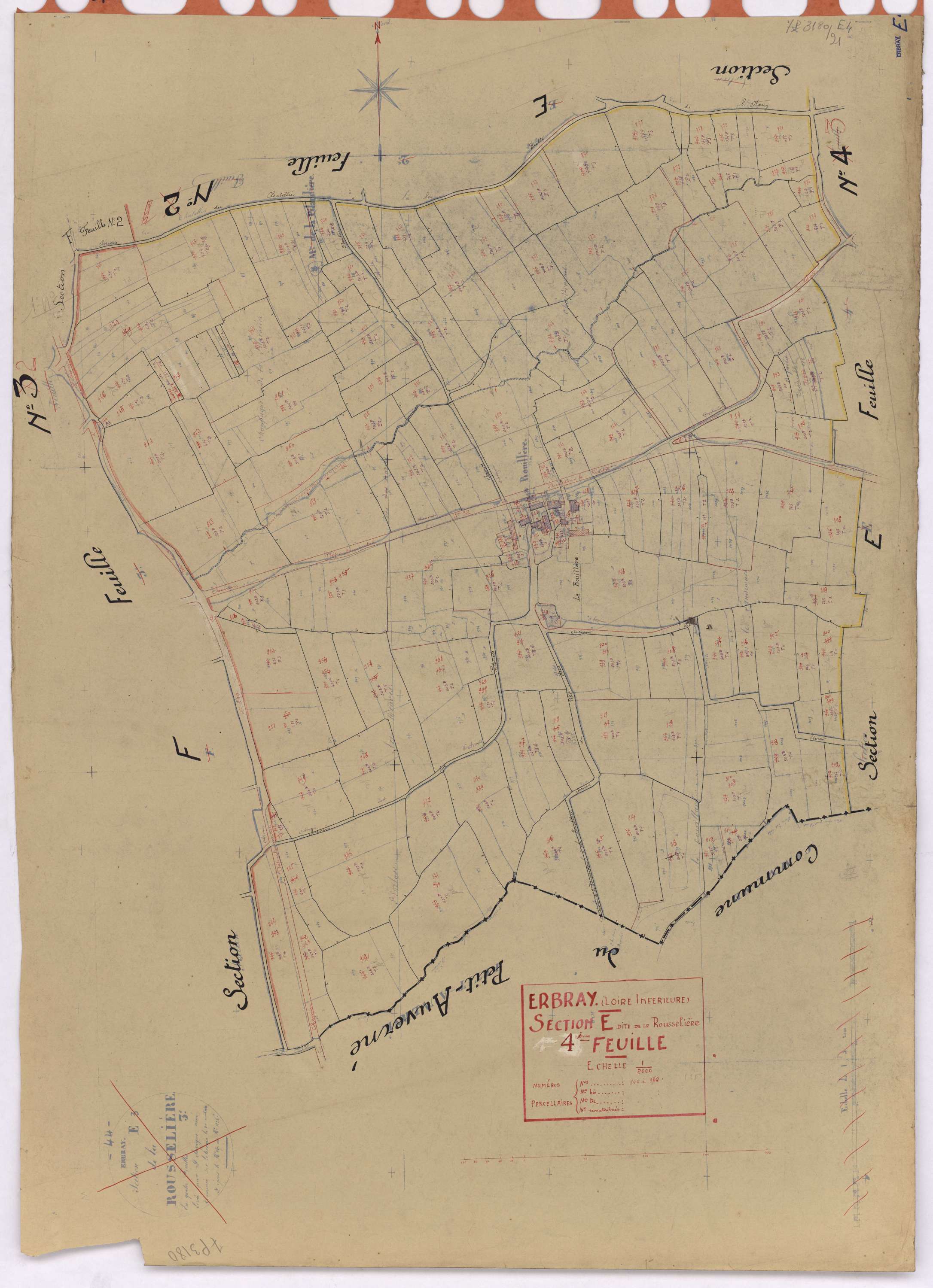 Erbray - Section E4 Rousselière (section de La) ; 845-970