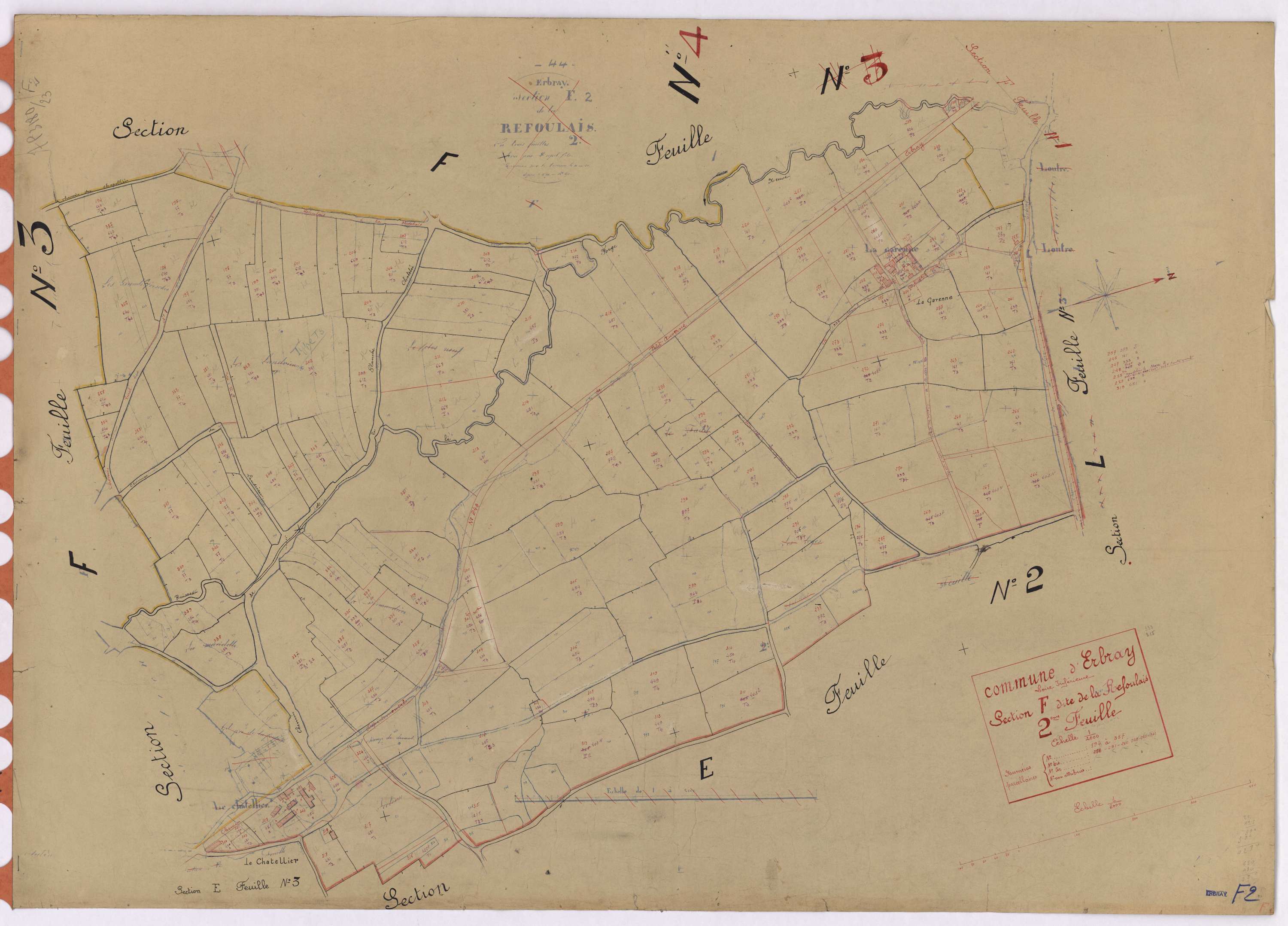 Erbray - Section F2 Refoulais (section de La) ; 194-357