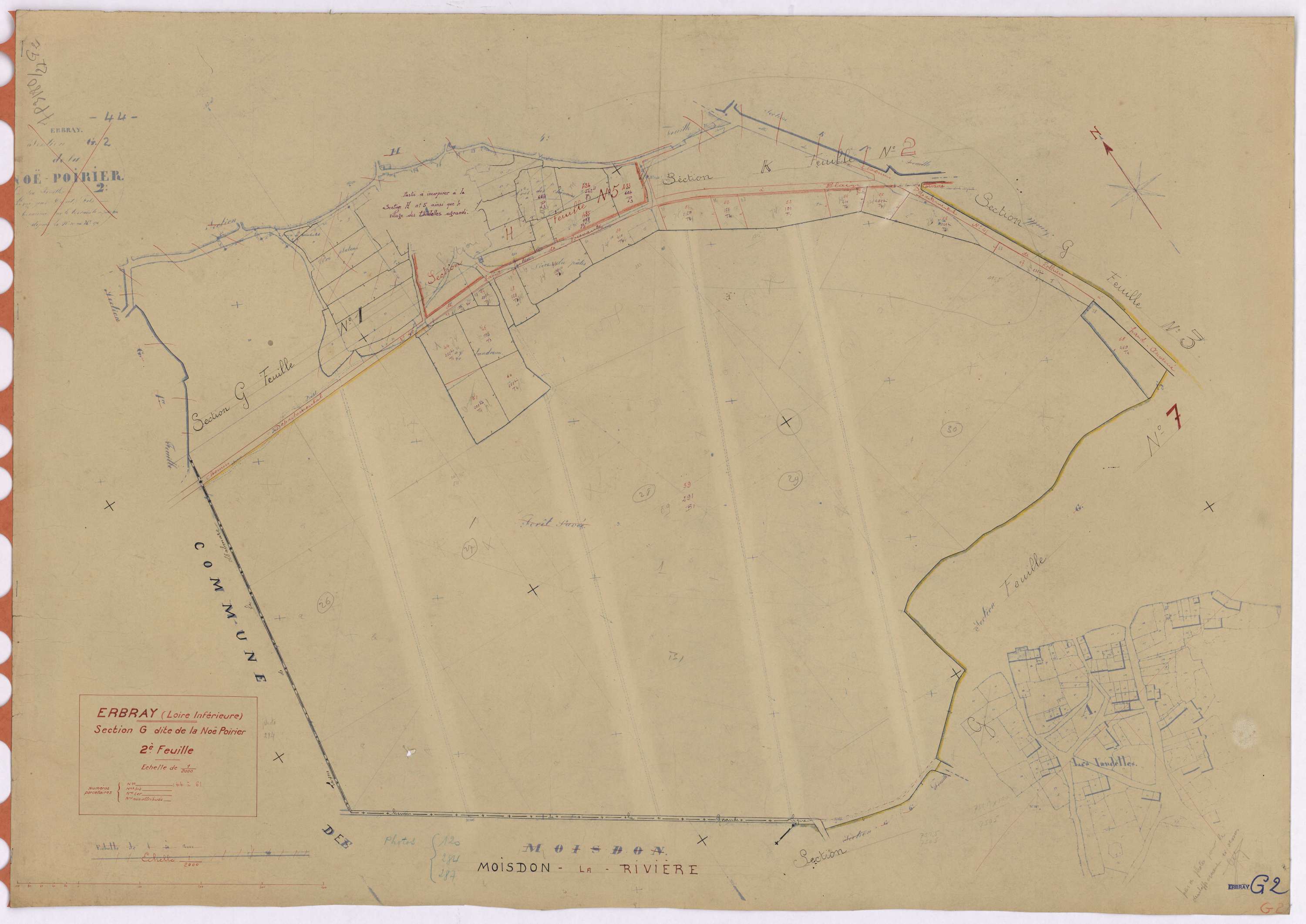 Erbray - Section G2 Noë Poirier (section de La) ; 44-61