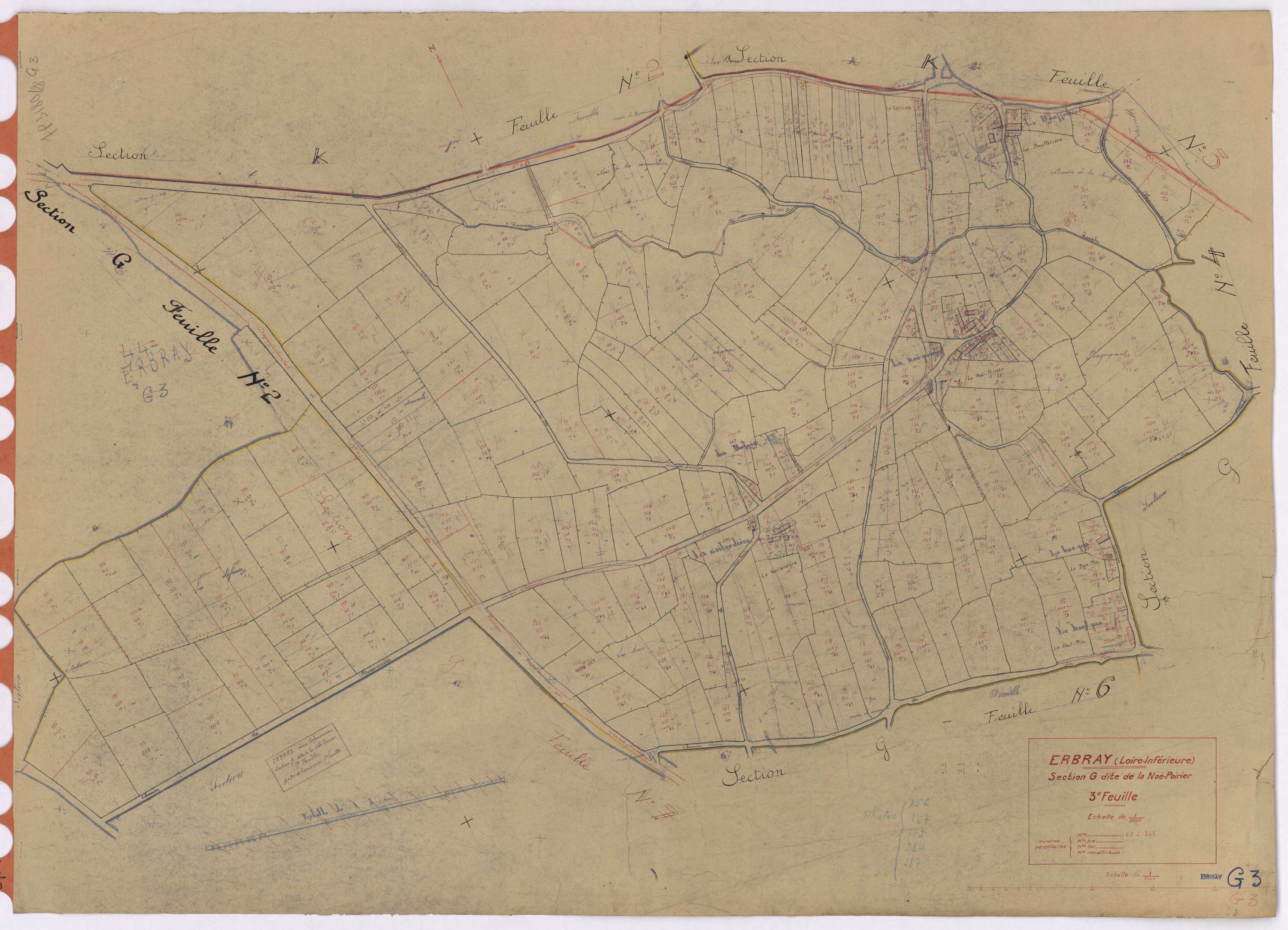 Erbray - Section G3 Noë Poirier (section de La) ; 62-265