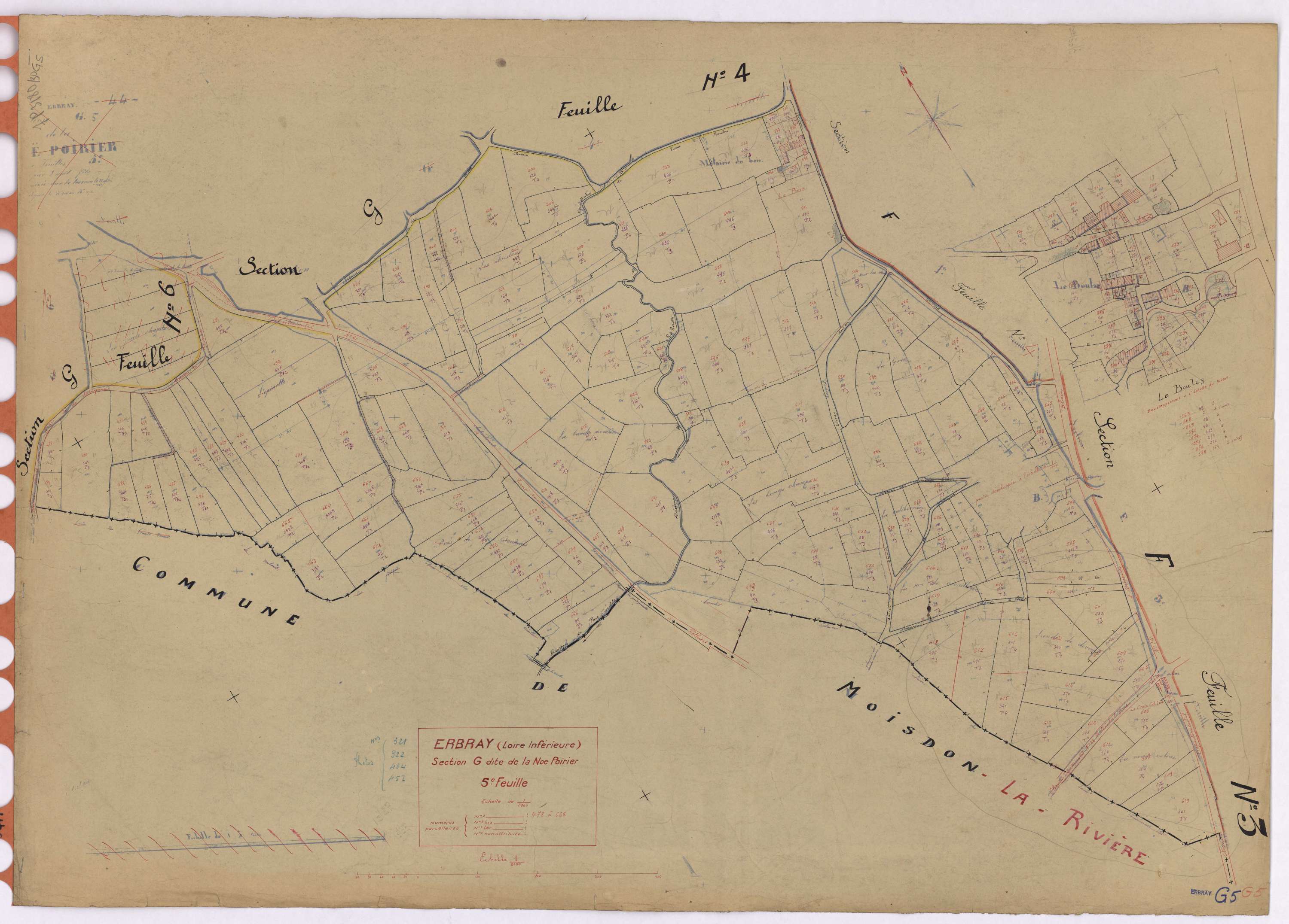 Erbray - Section G5 Noë Poirier (section de La) ; 478-665