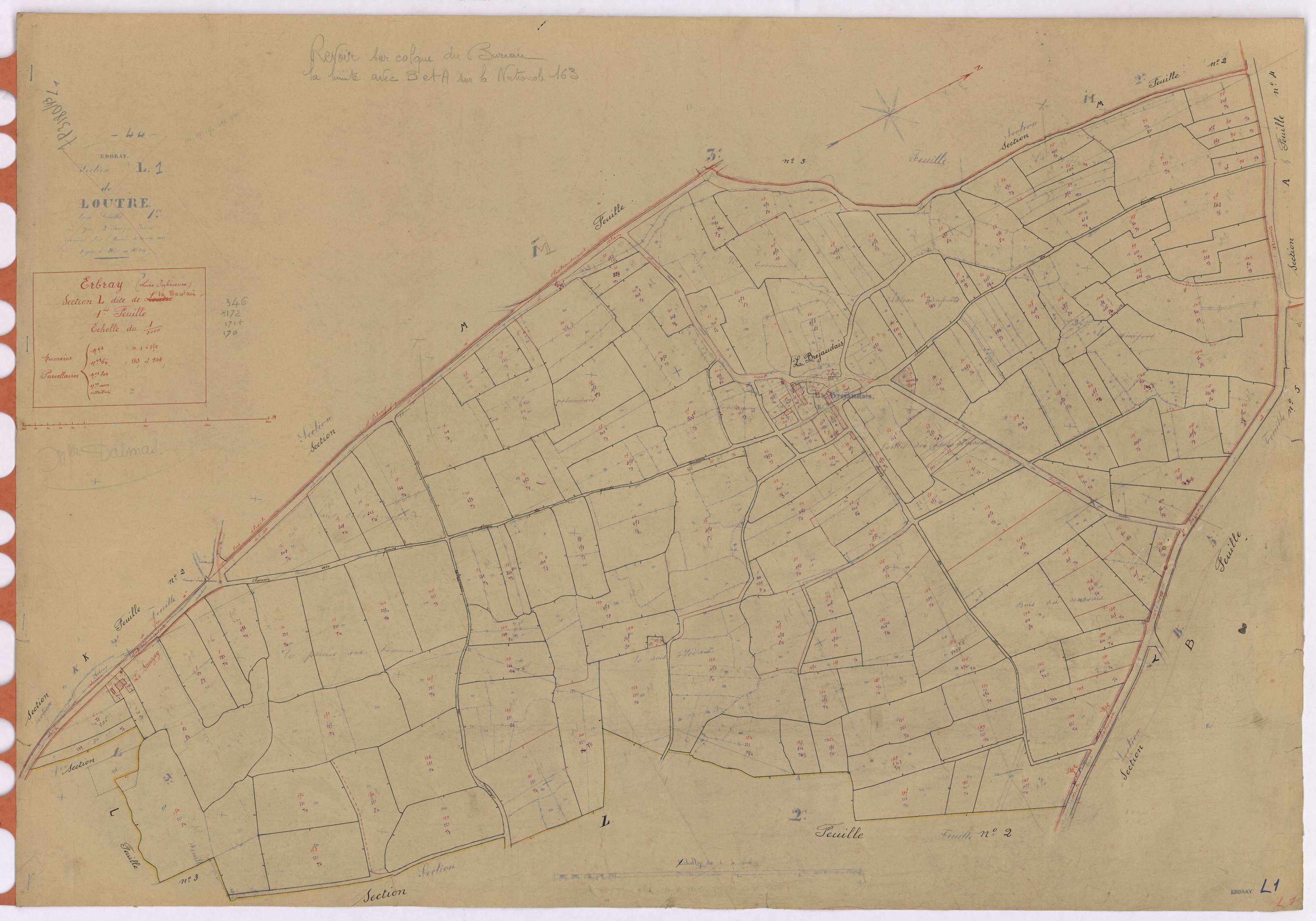 Erbray - Section L1 Boulais (section de La) ; 1-174
