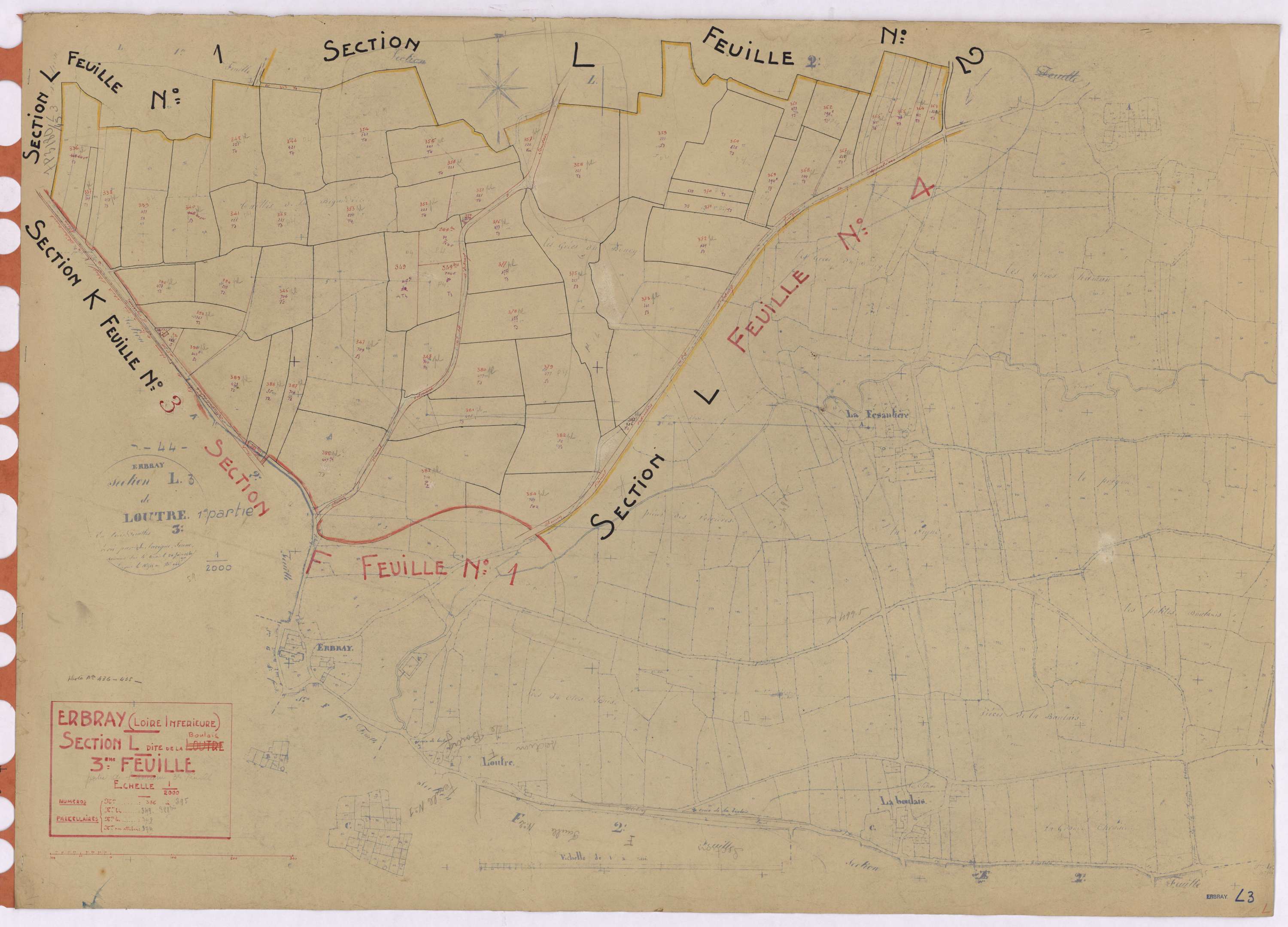 Erbray - Section L3 Boulais (section de La) ; 336-395