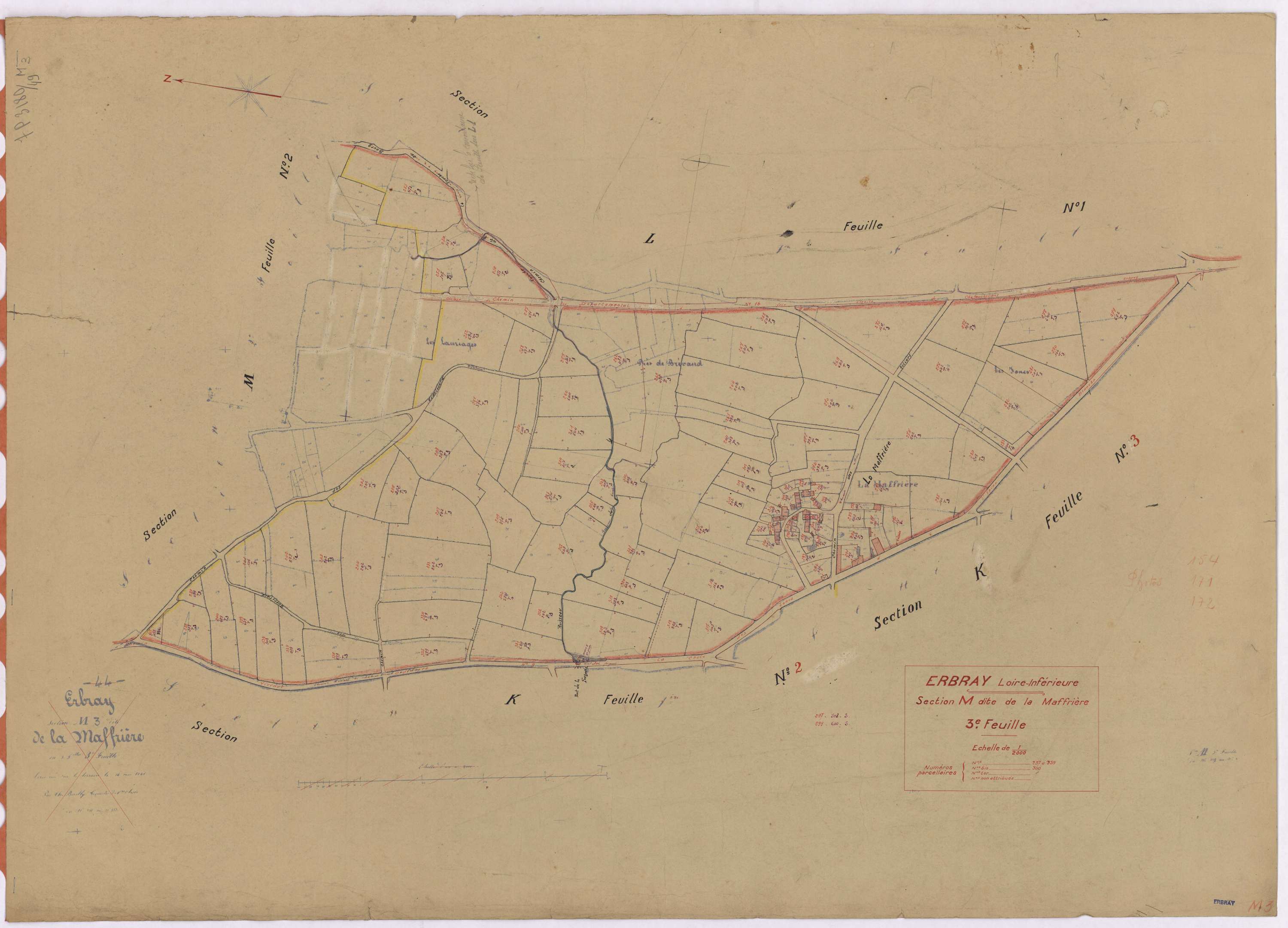 Erbray - Section M3 Maffrière (section de La) ; 37-339