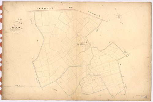 Erbray - Section A3 Touche (section de La) ; 105-257