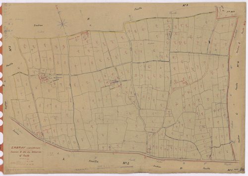 Erbray - Section B4 Métairies (section des) ; 279-509