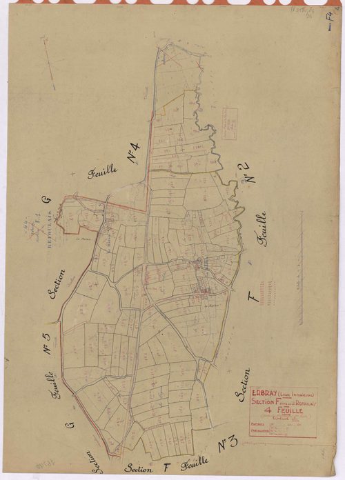 Erbray - Section F4 Refoulais (section de La) ; 620-765