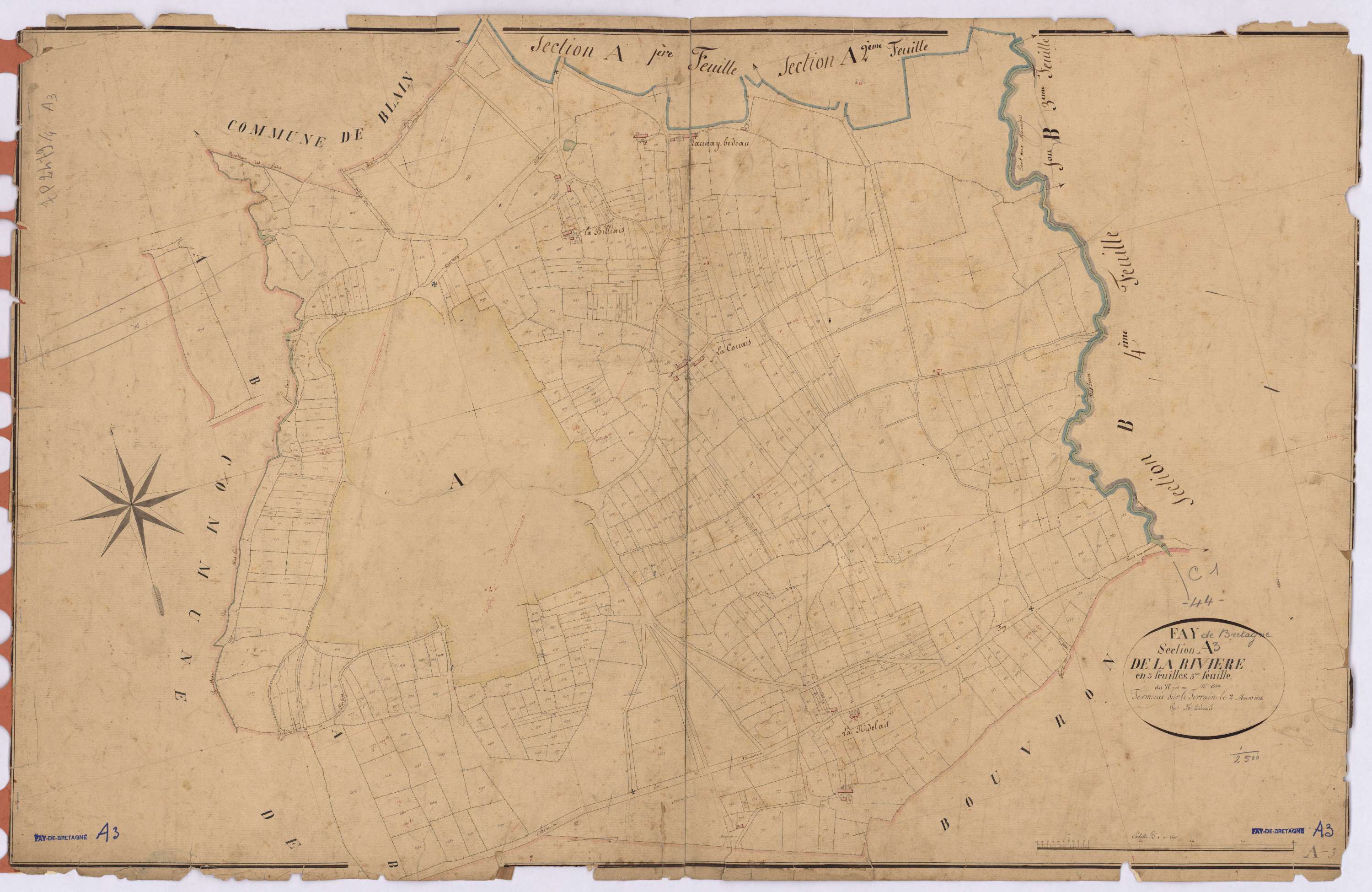 Fay-de-Bretagne - Section A3 Rivière (section de La) ; 704-1532