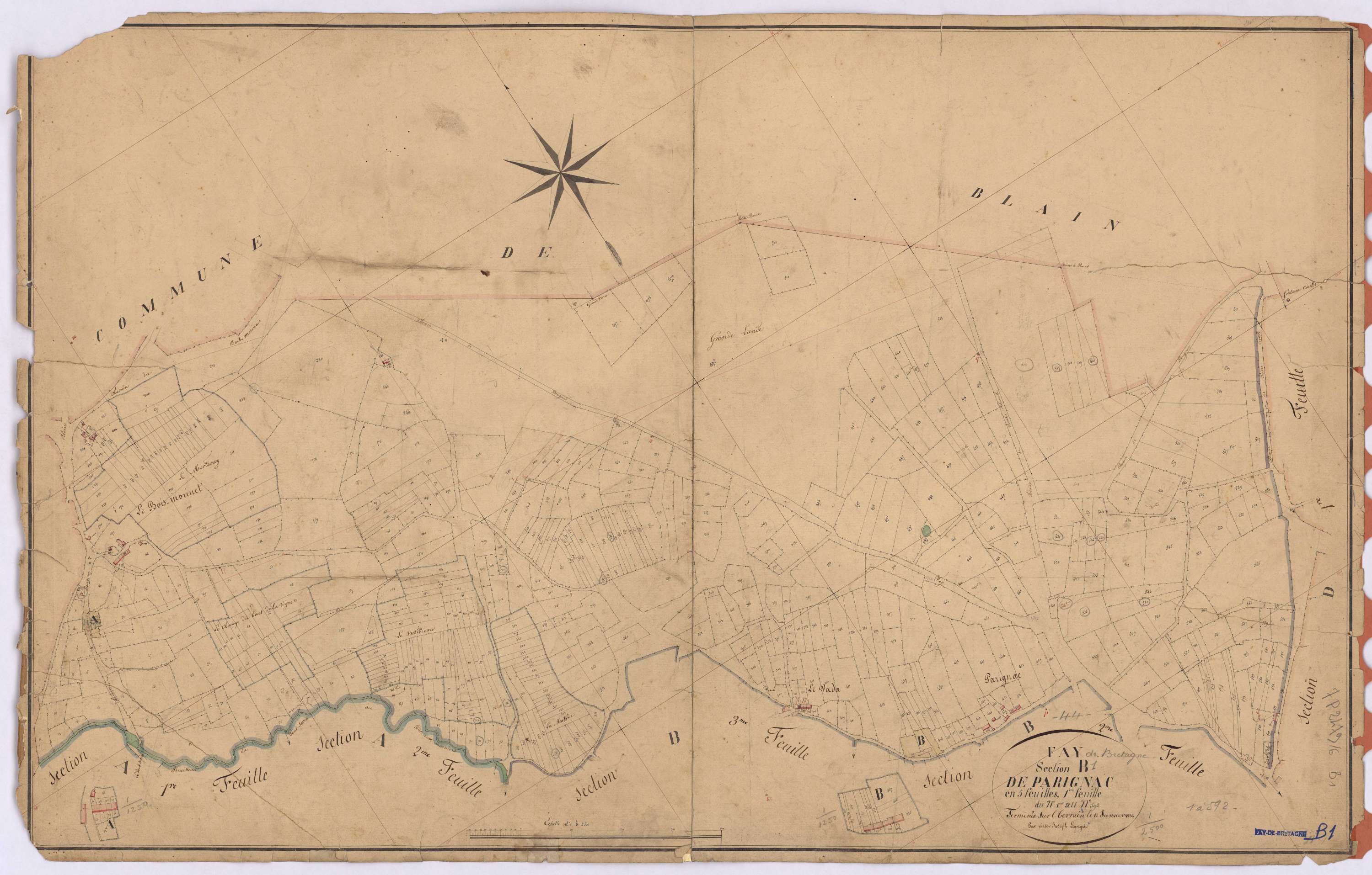 Fay-de-Bretagne - Section B1 Parignac (section de) ; 1-592