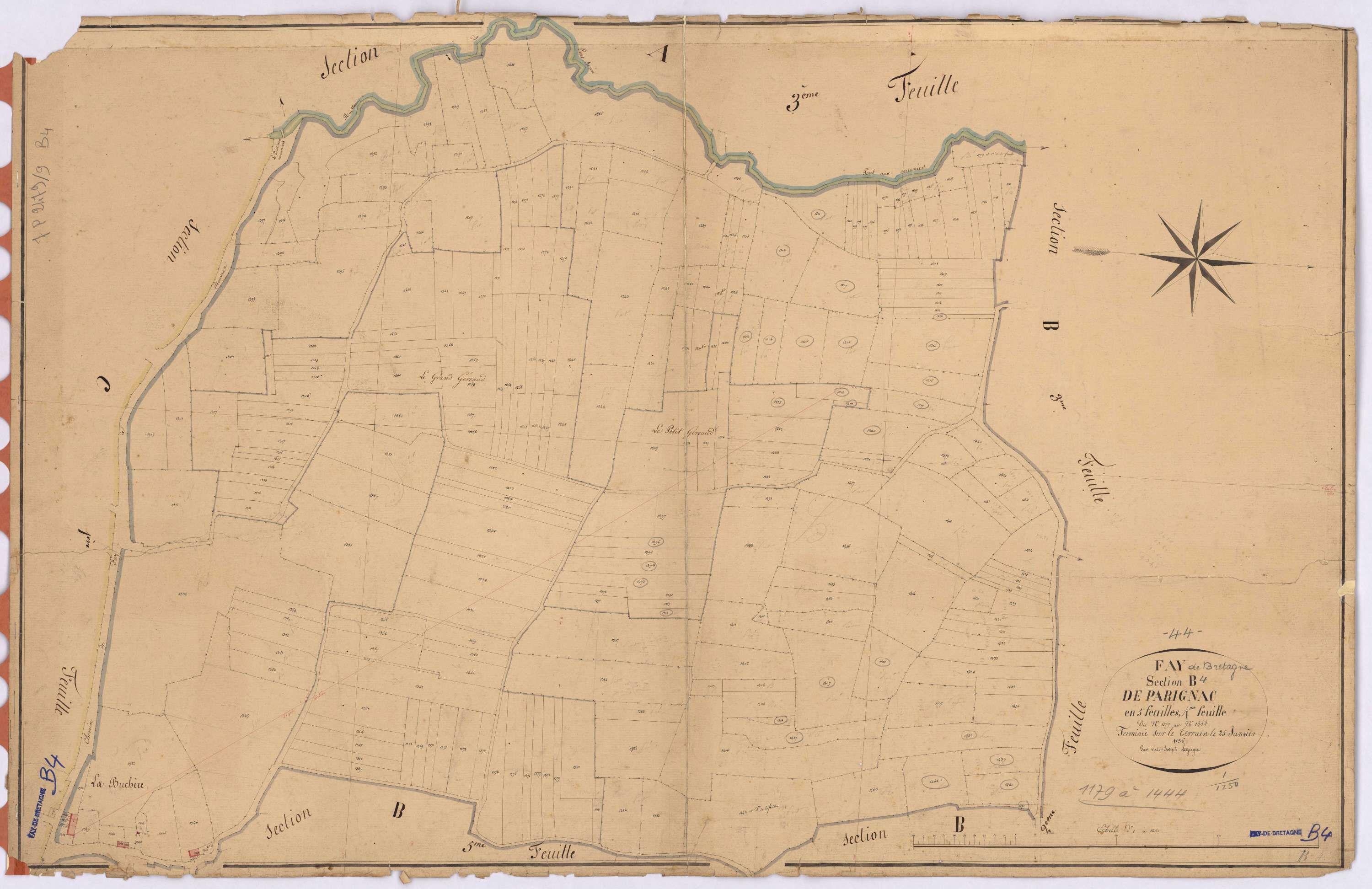 Fay-de-Bretagne - Section B4 Parignac (section de) ; 1179-1444