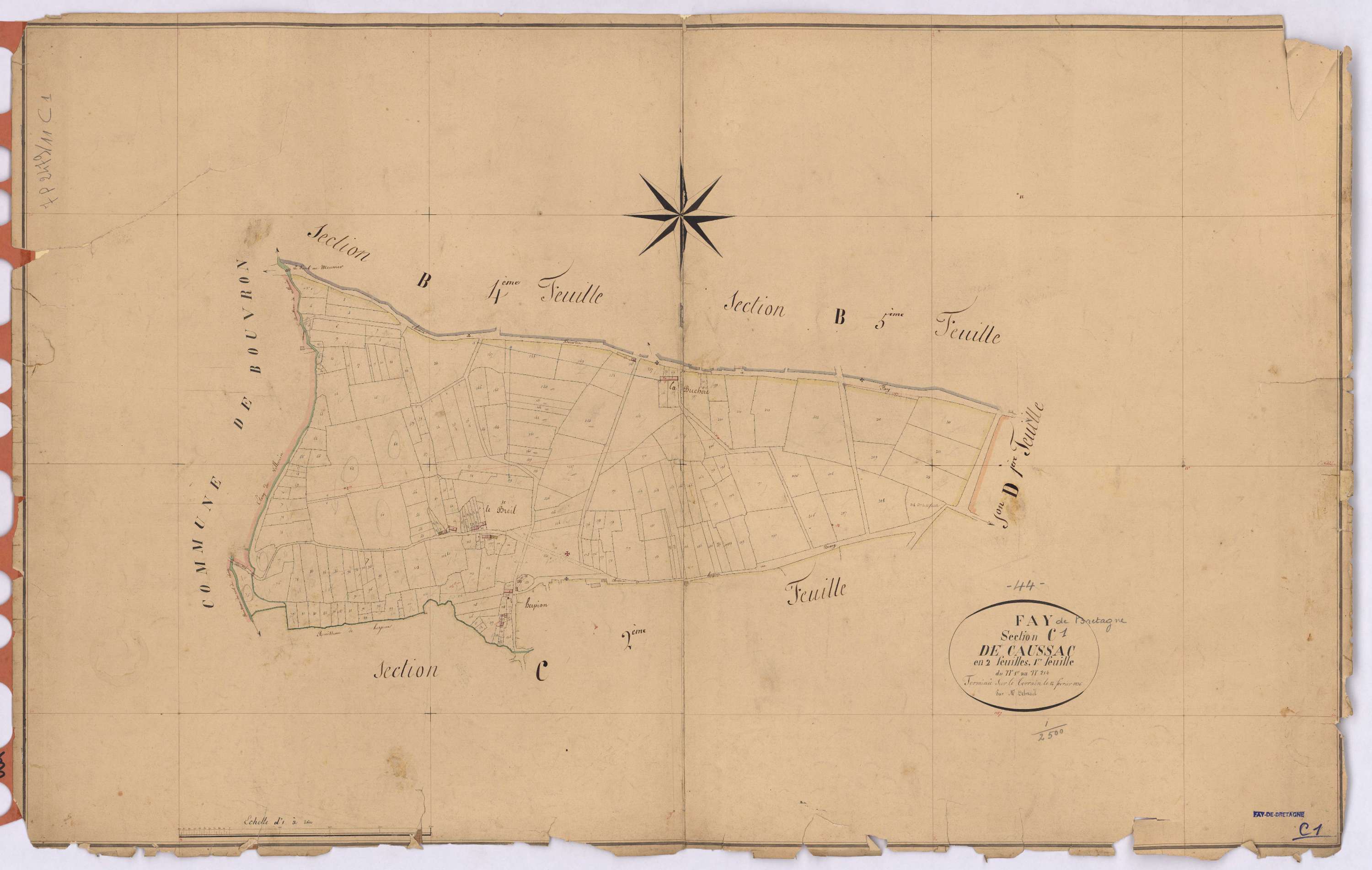 Fay-de-Bretagne - Section C1 Caussac (section de) ; 1-214