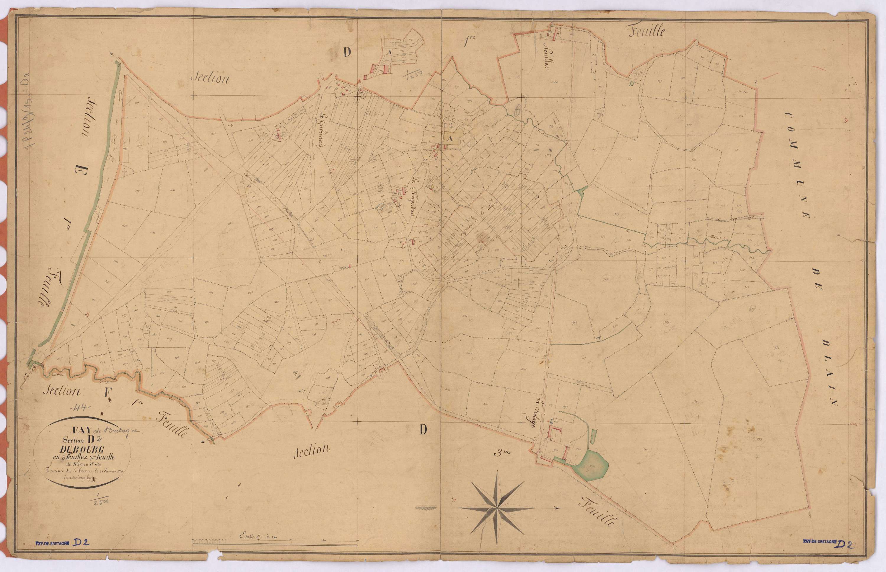 Fay-de-Bretagne - Section D2 Bourg (section du) ; 933-1434