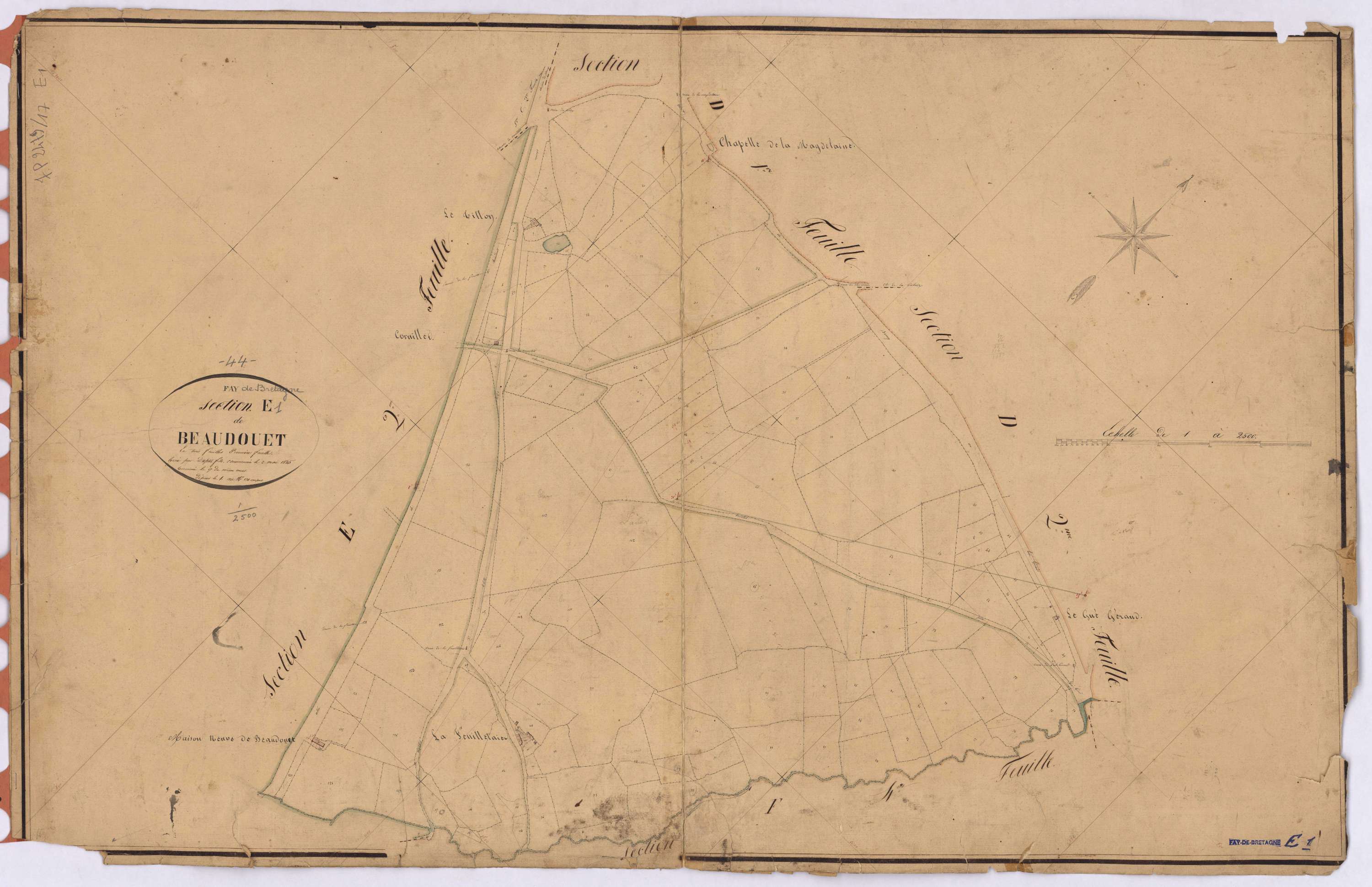Fay-de-Bretagne - Section E1 Beaudouet (section de) ; 1-131