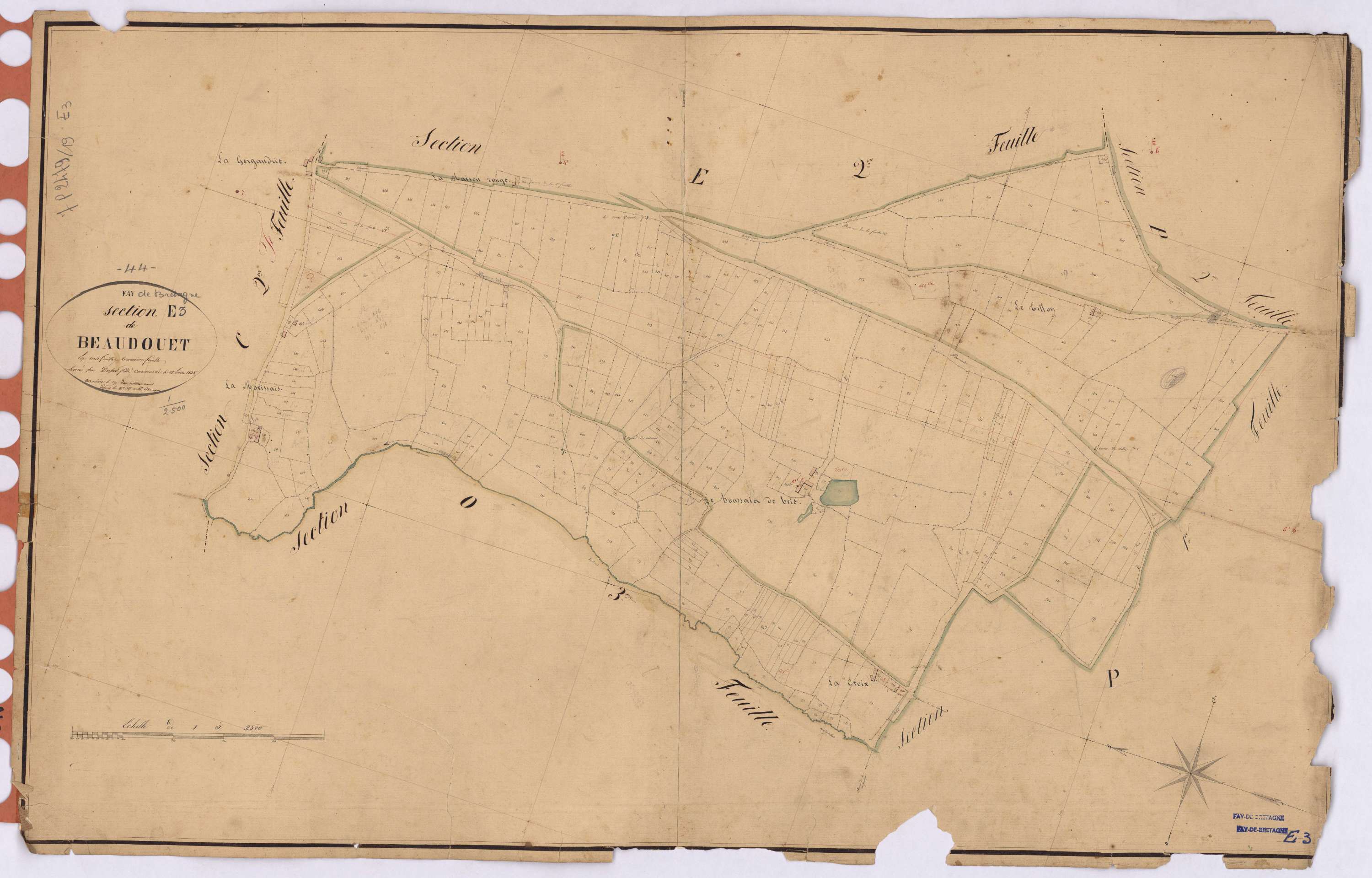 Fay-de-Bretagne - Section E3 Beaudouet (section de) ; 387-658