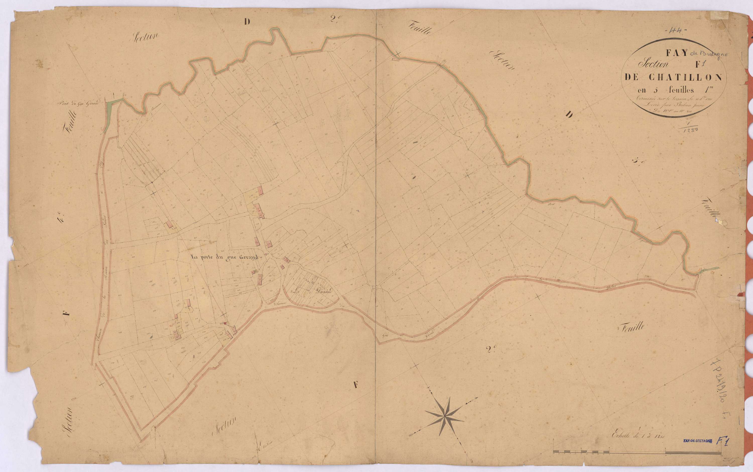 Fay-de-Bretagne - Section F1 Chatillon (section de) ; 1-240