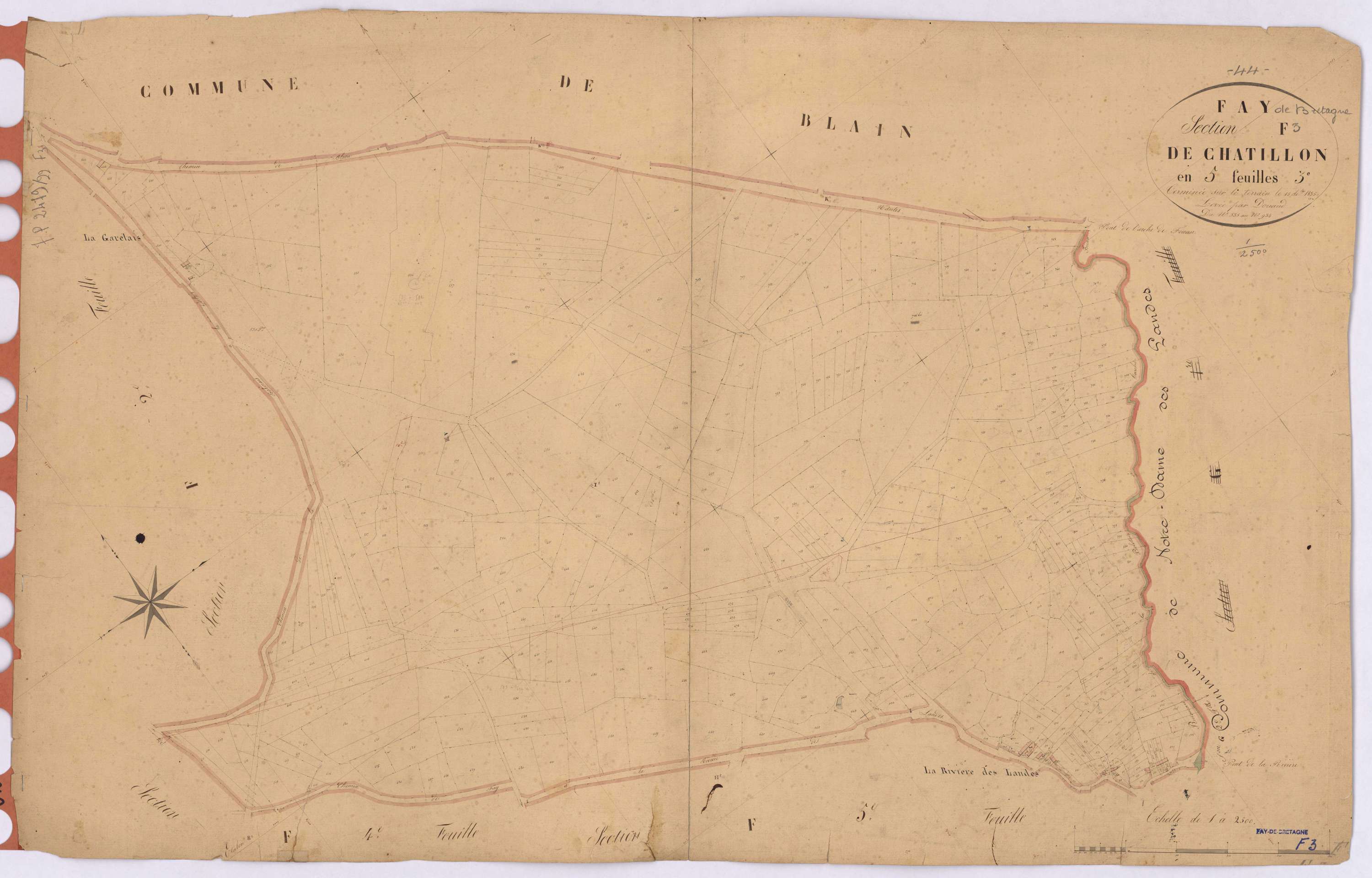 Fay-de-Bretagne - Section F3 Chatillon (section de) ; 535-934