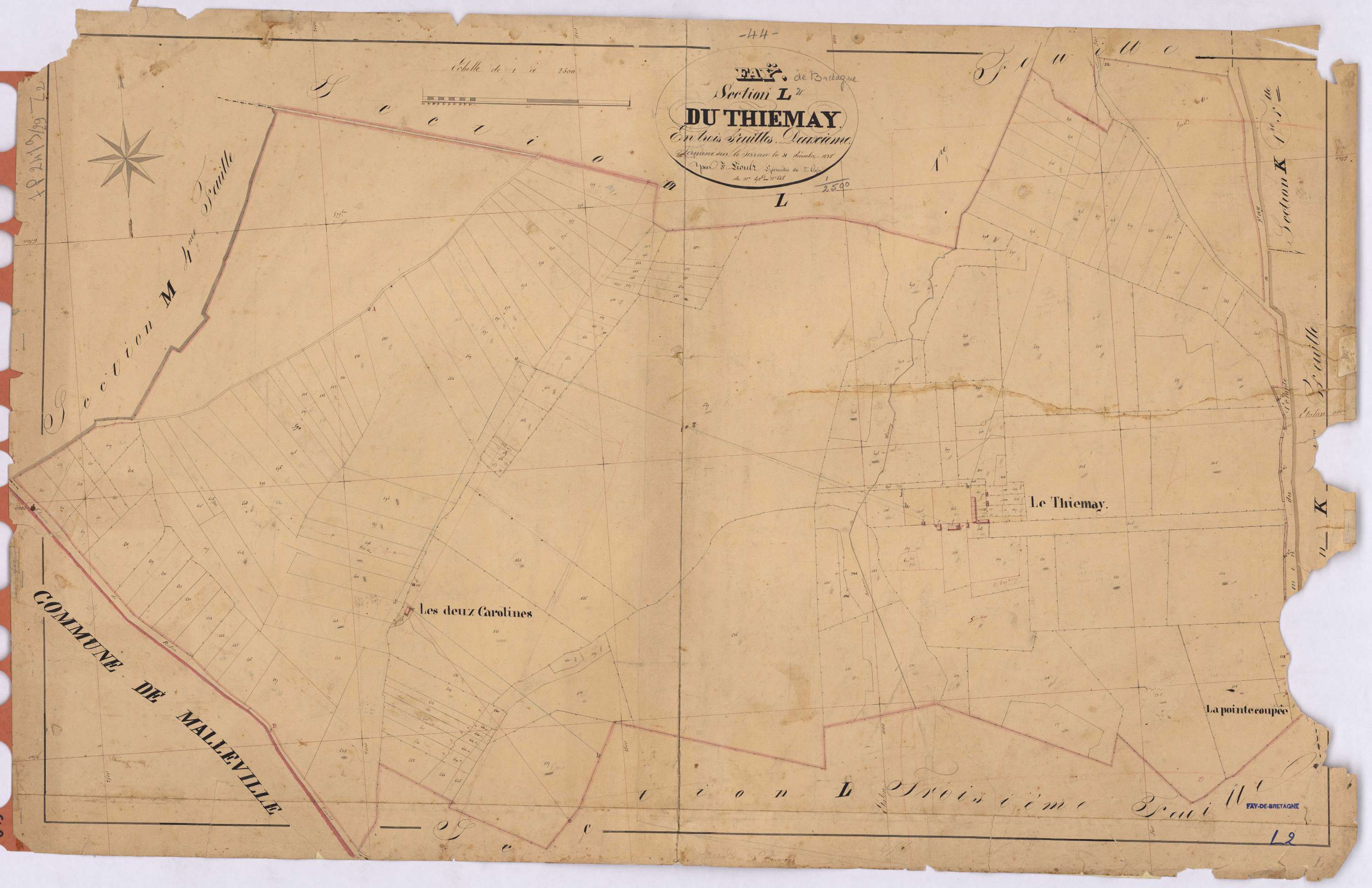 Fay-de-Bretagne - Section L2 Thiemay (section du) ; 472bis-645