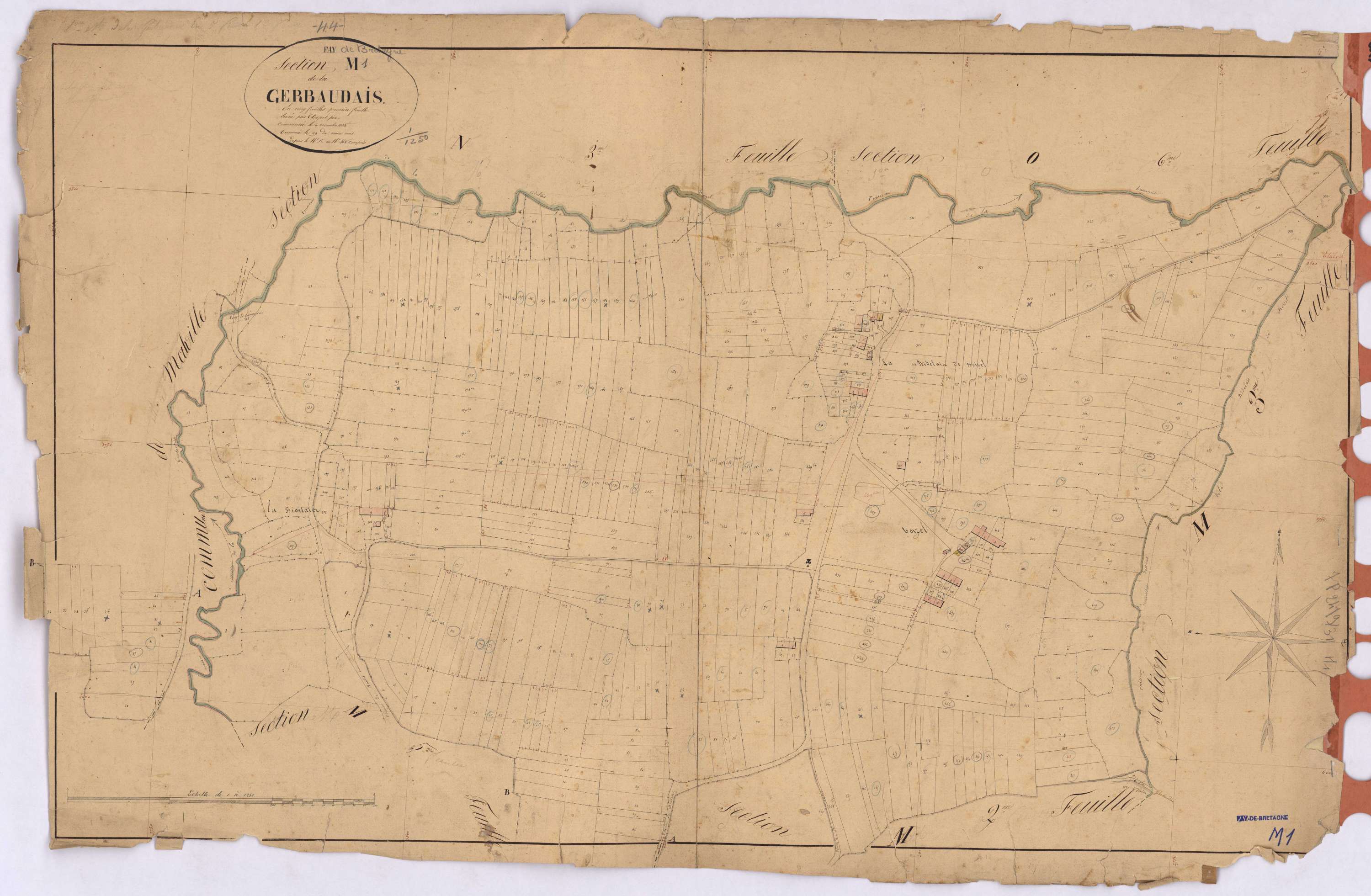 Fay-de-Bretagne - Section M1 Gerbaudais (section de La) ; 1-468