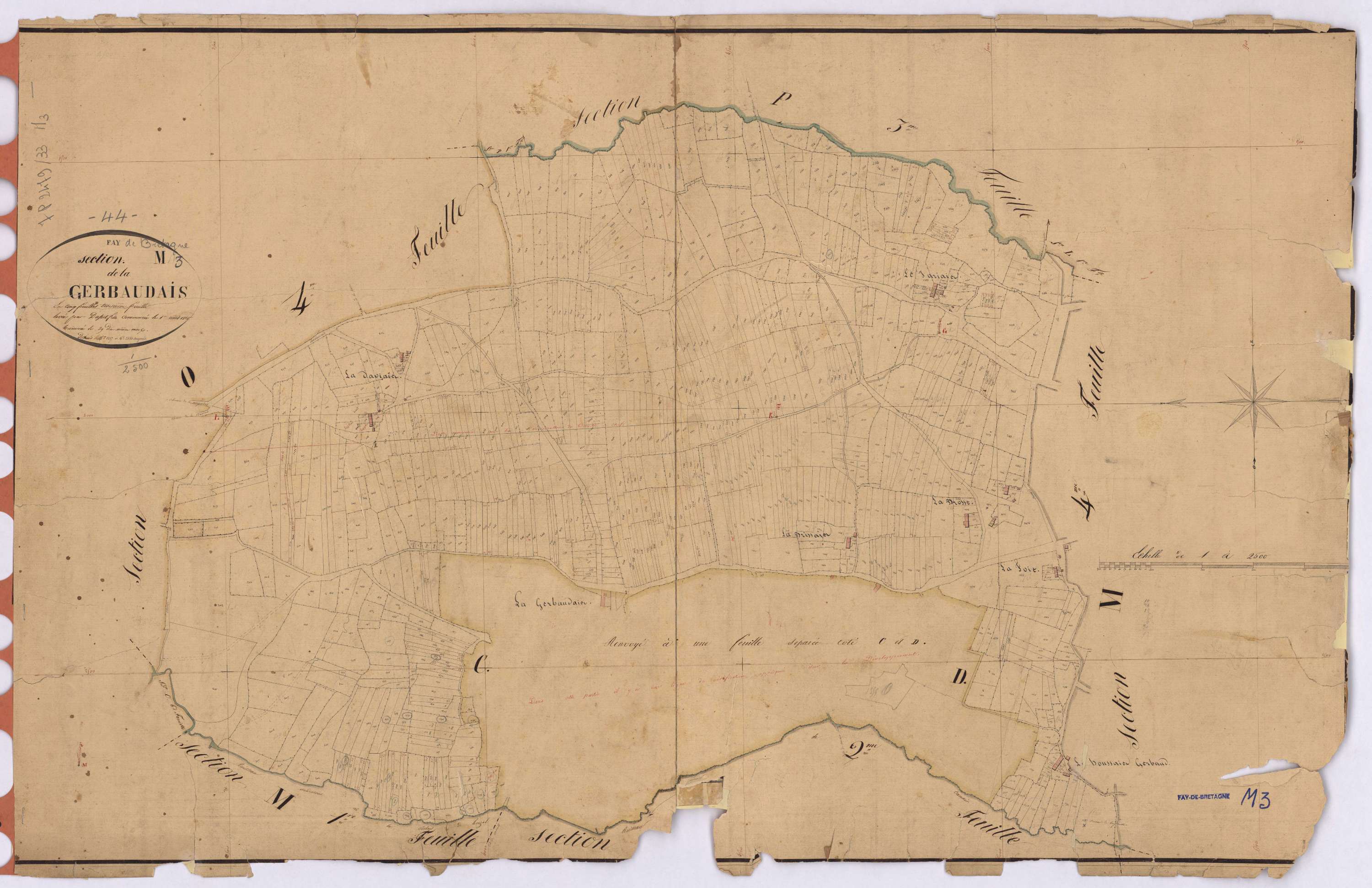 Fay-de-Bretagne - Section M3 Gerbaudais (section de La) ; 1287-2580