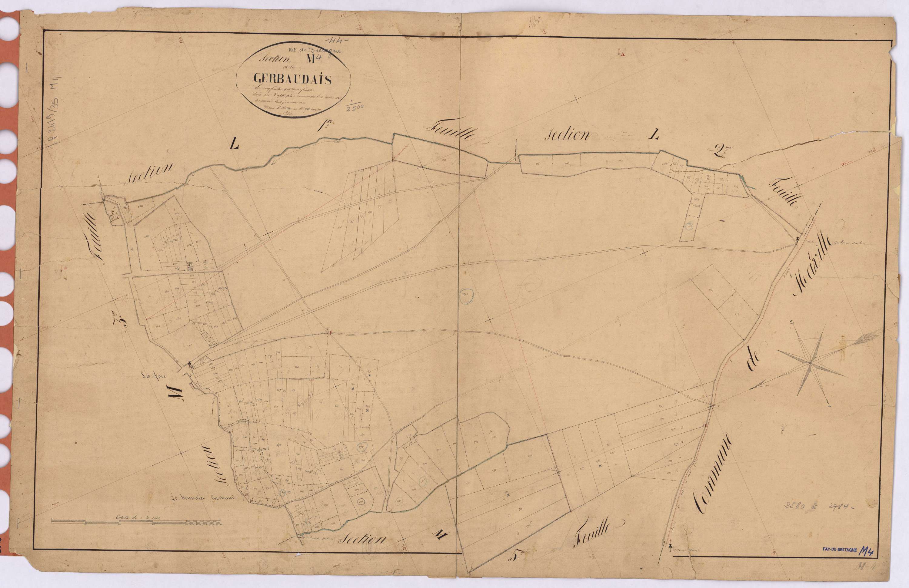 Fay-de-Bretagne - Section M4 Gerbaudais (section de La) ; 2581-2784