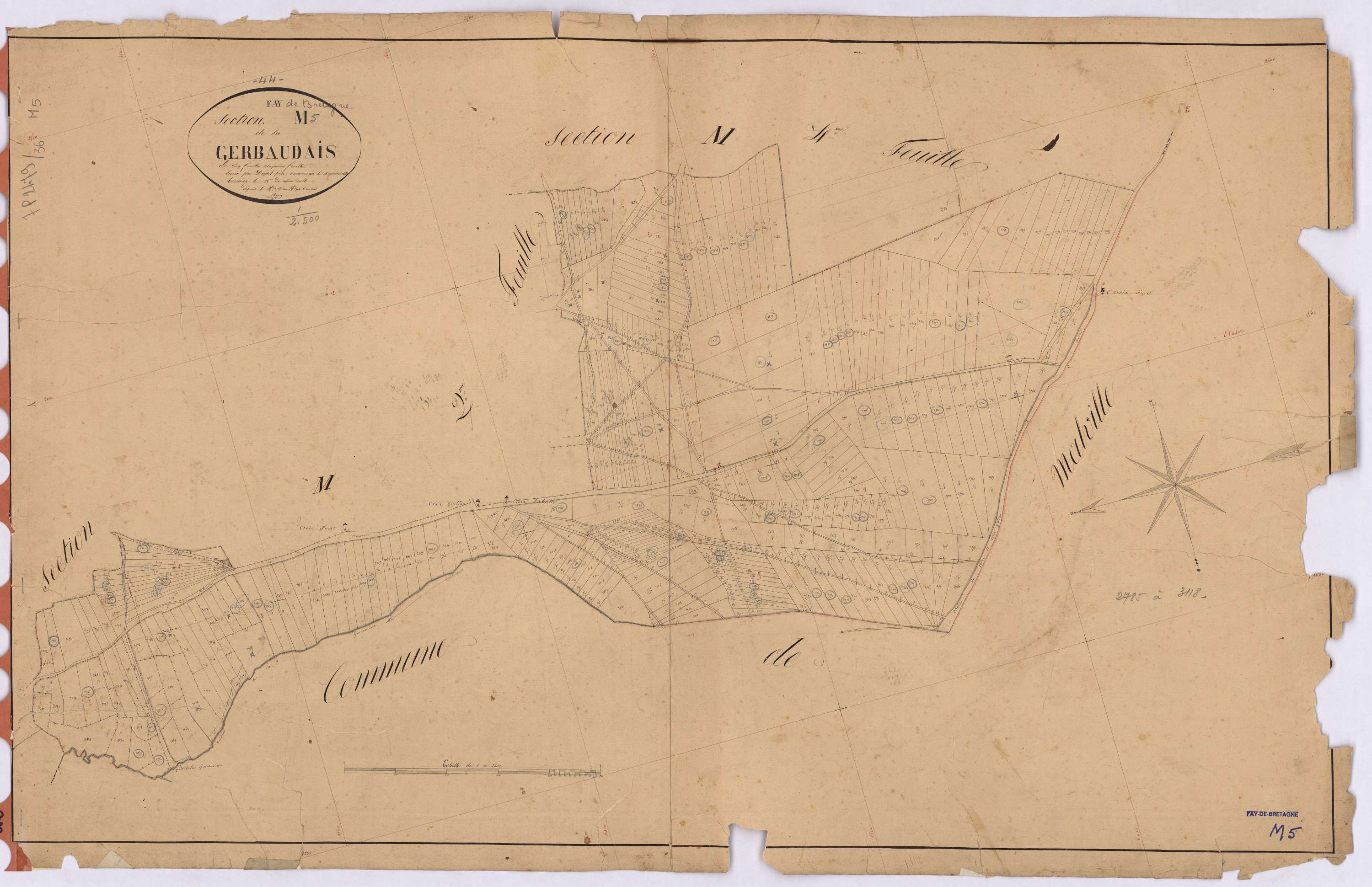 Fay-de-Bretagne - Section M5 Gerbaudais (section de La) ; 2785-3118