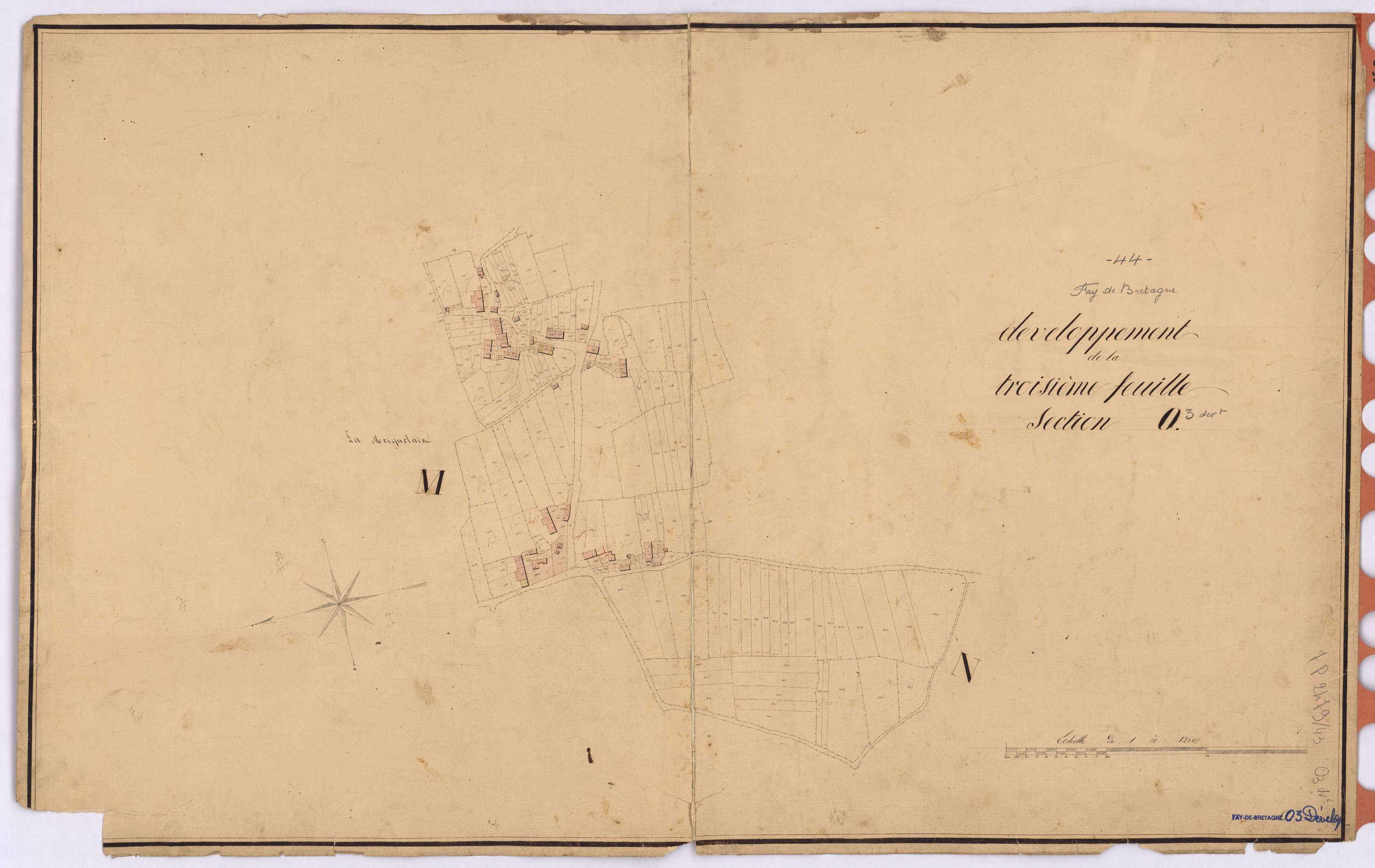 Fay-de-Bretagne - Section O3 (développement) Noë (section de La) ; 702-1483 ; développement du village de La Meignelais