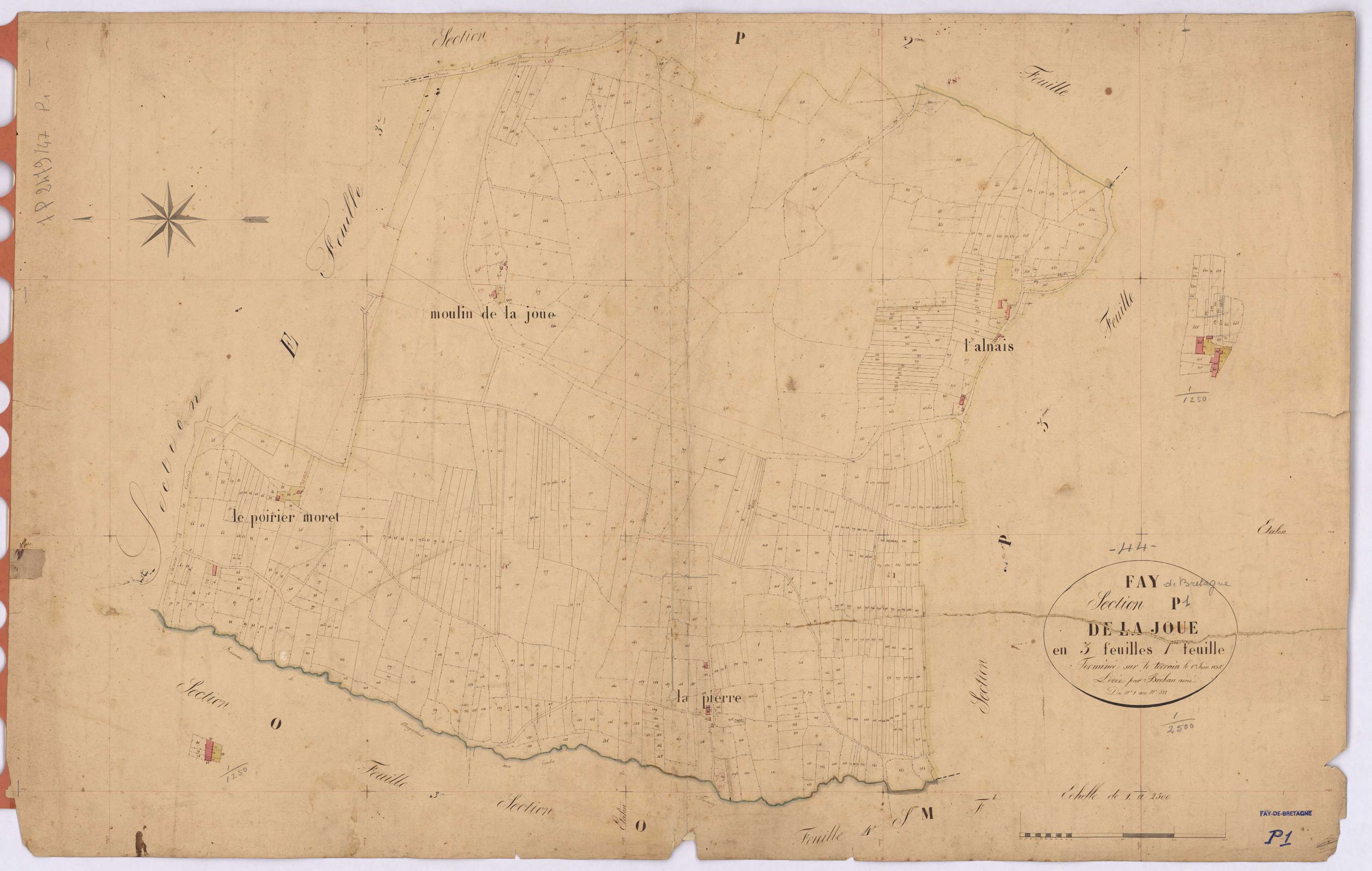 Fay-de-Bretagne - Section P1 Joue (section de La) ; 1-522