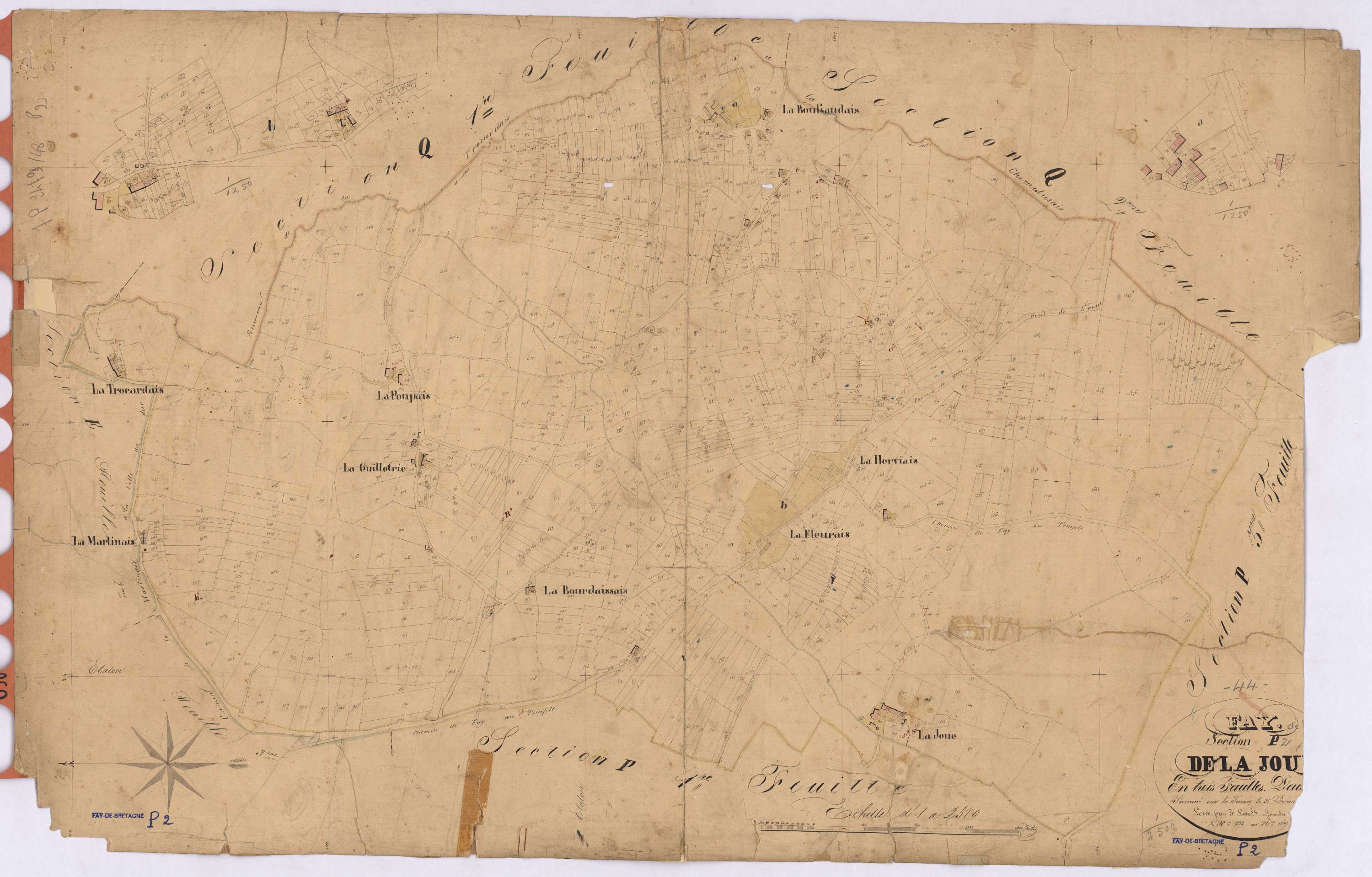 Fay-de-Bretagne - Section P2 Joue (section de La) ; 523-1509