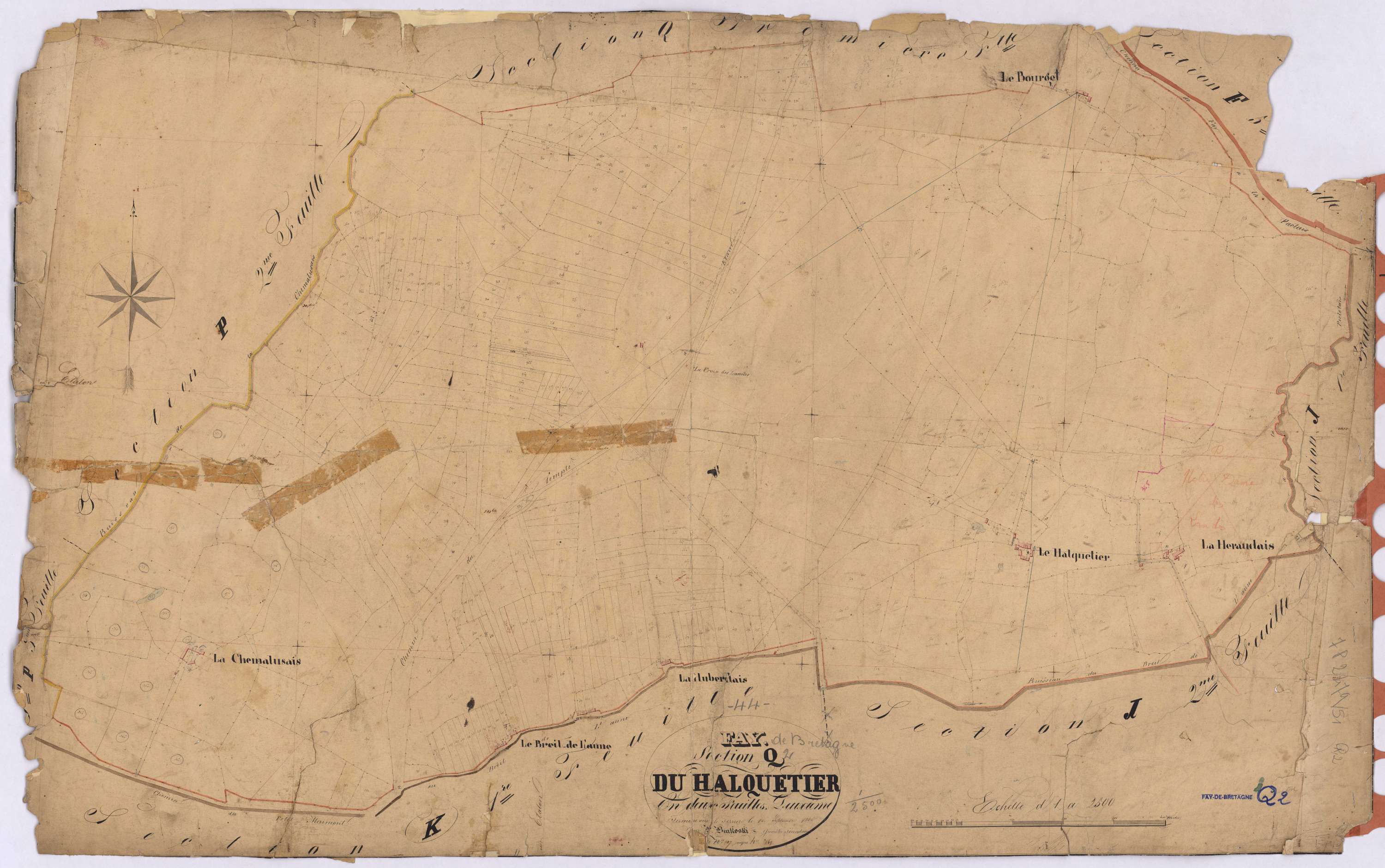 Fay-de-Bretagne - Section Q2 Halquetier (section du) ; 187-569