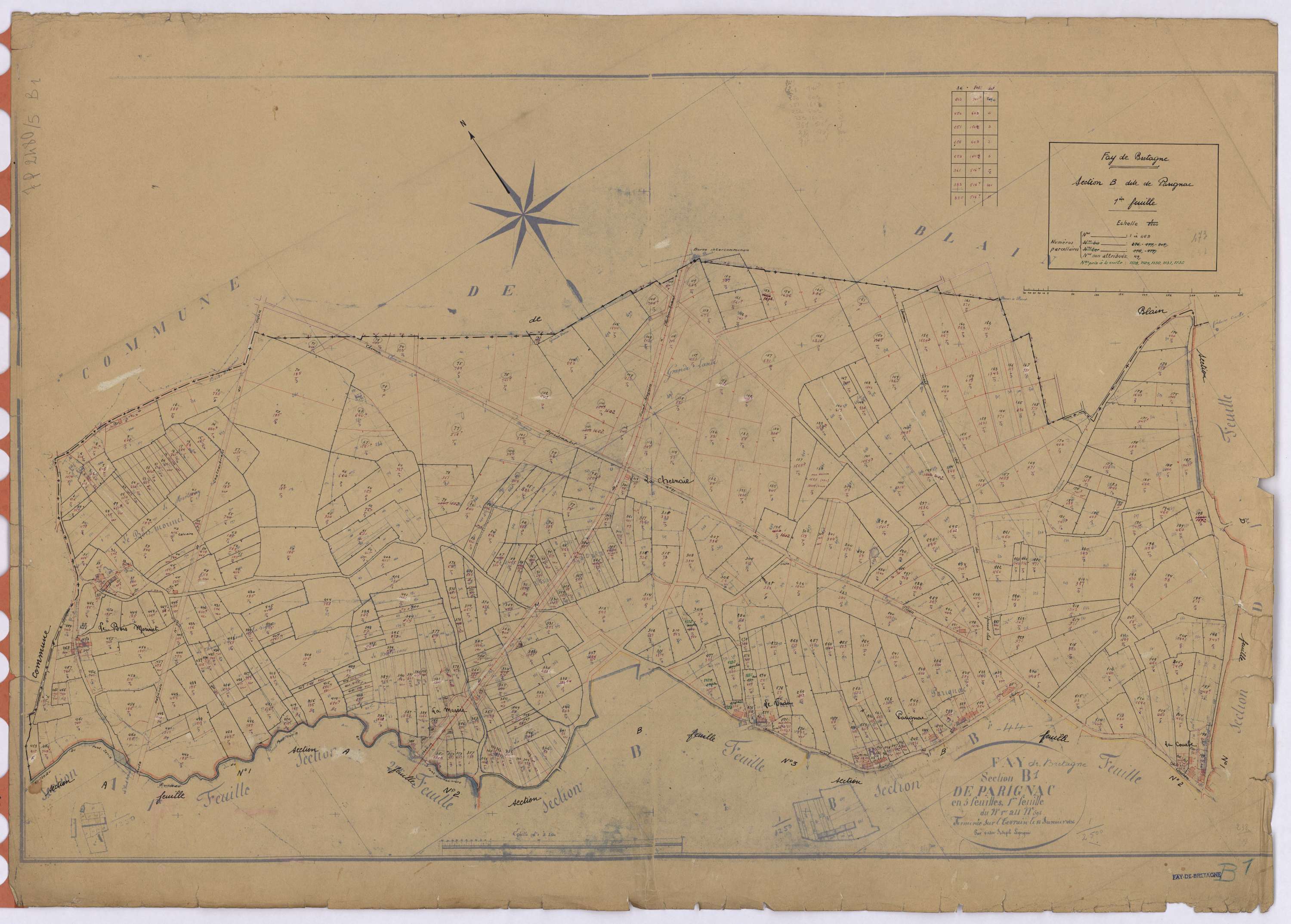 Fay-de-Bretagne - Section B1 Parignac (section de) ; 1-469