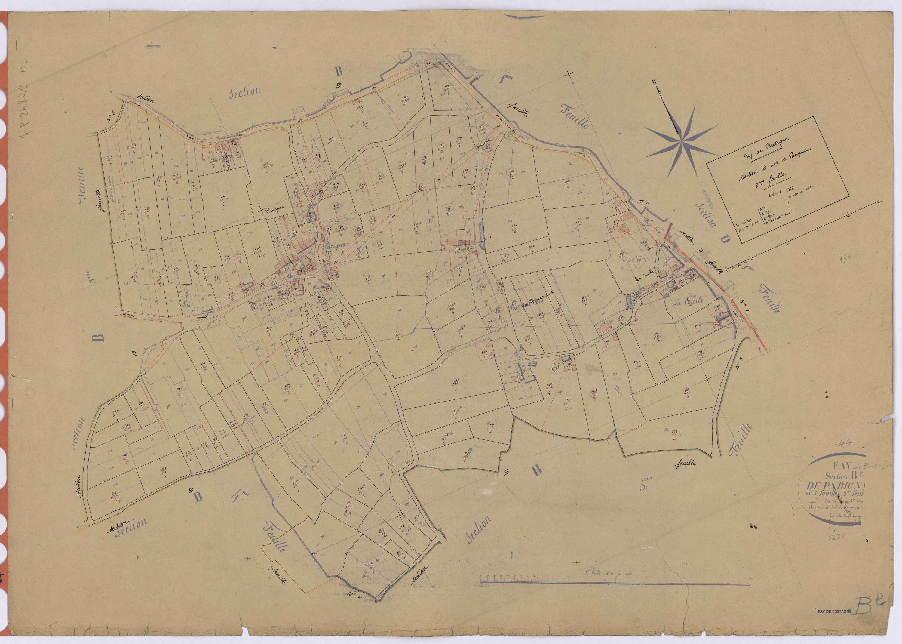 Fay-de-Bretagne - Section B2 Parignac (section de) ; 470-643