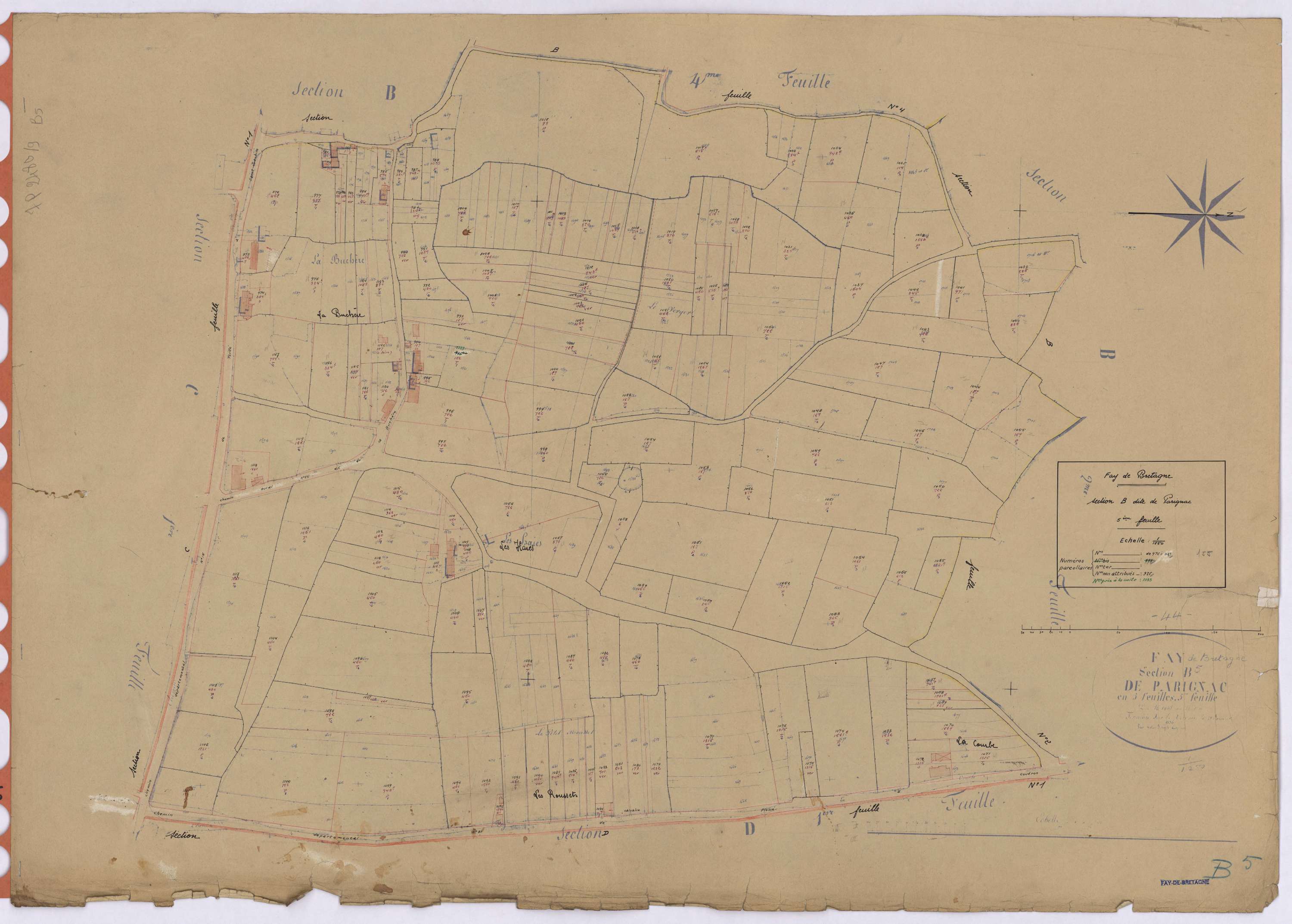 Fay-de-Bretagne - Section B5 Parignac (section de) ; 972-1127