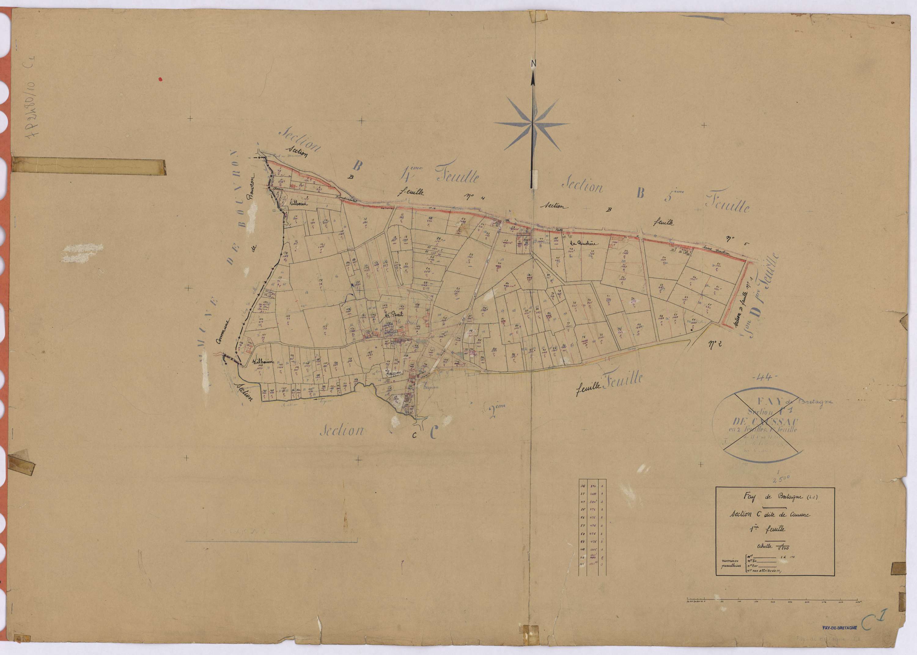 Fay-de-Bretagne - Section C1 Caussac (section de) ; 1-178