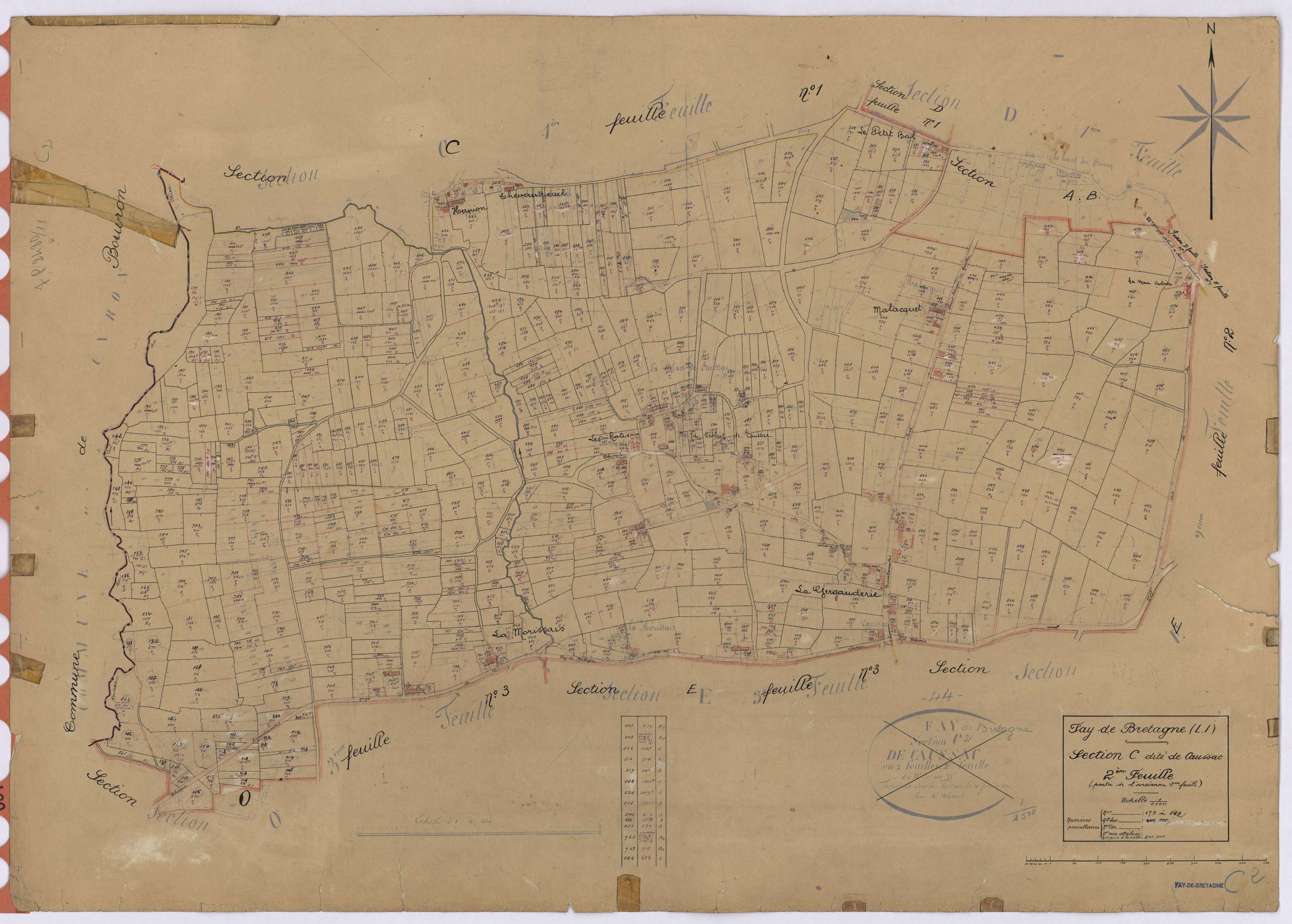 Fay-de-Bretagne - Section C2 Caussac (section de) ; 179-842
