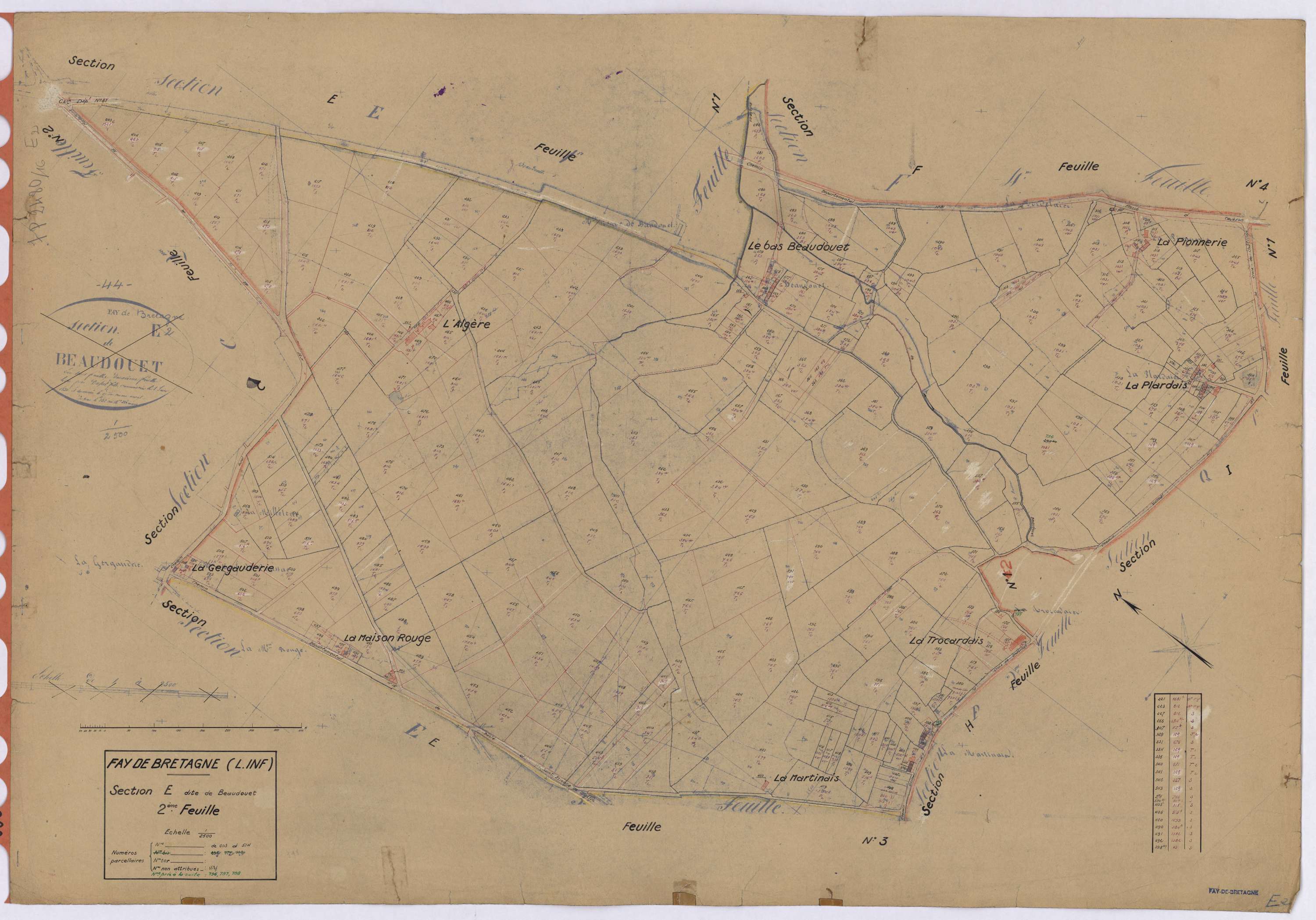 Fay-de-Bretagne - Section E2 Beaudouet (section de) ; 203-514