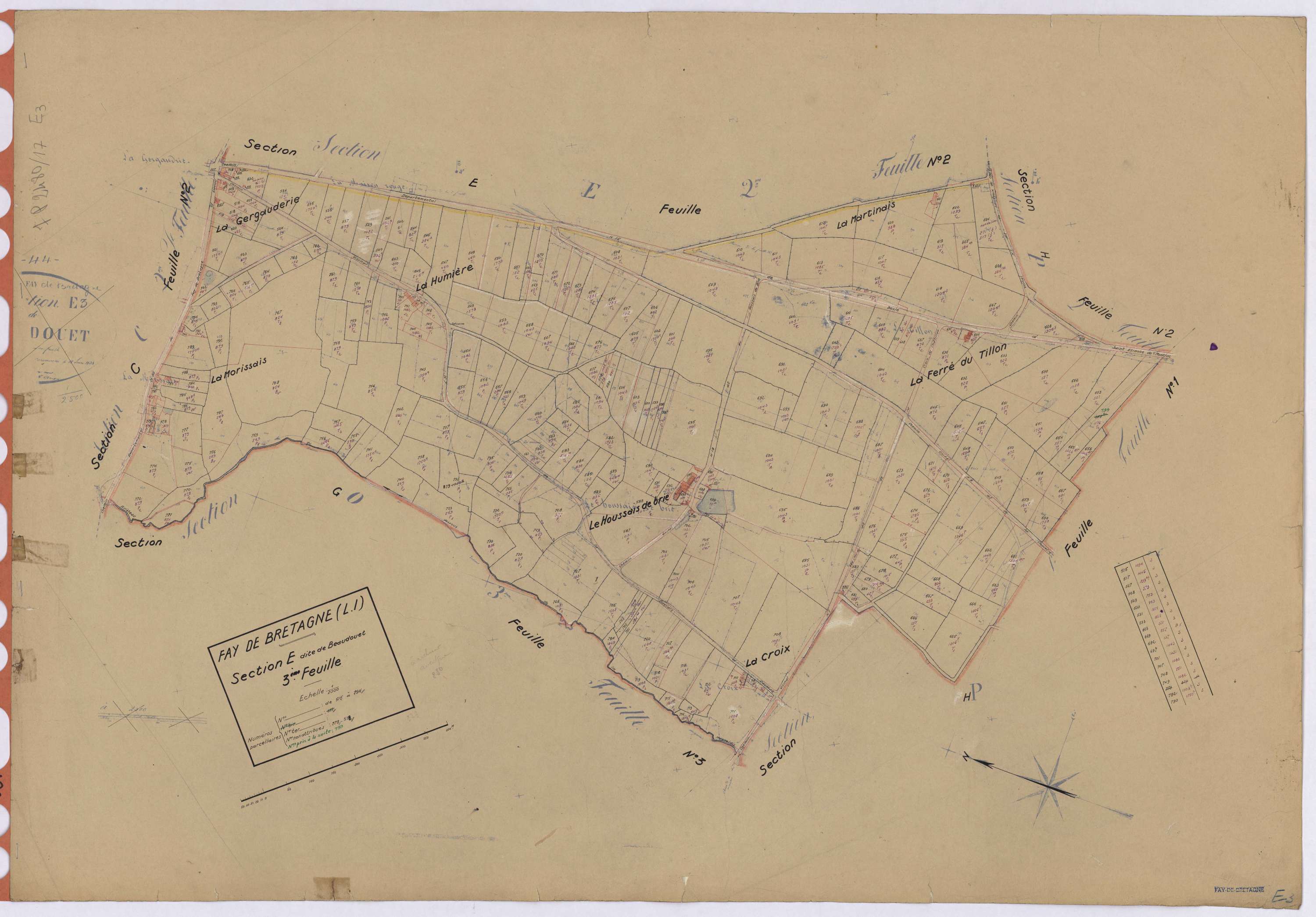 Fay-de-Bretagne - Section E3 Beaudouet (section de) ; 515-794